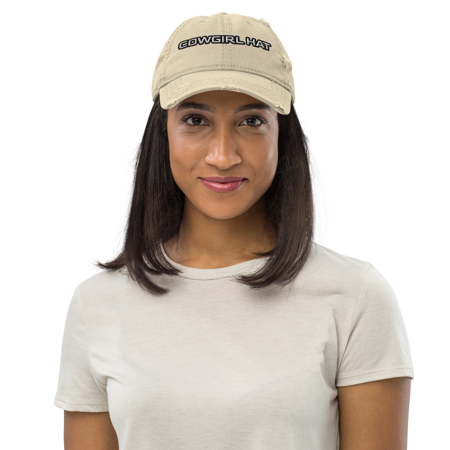 Cowgirl Hat Distressed Baseball Cap