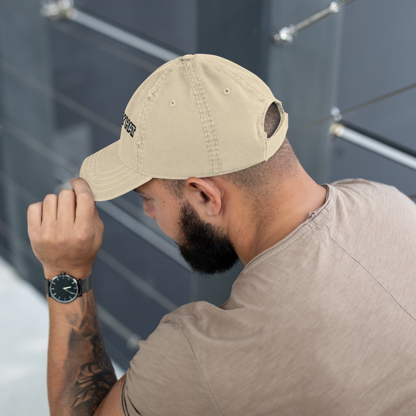 Cowboy Hat Distressed Baseball Cap