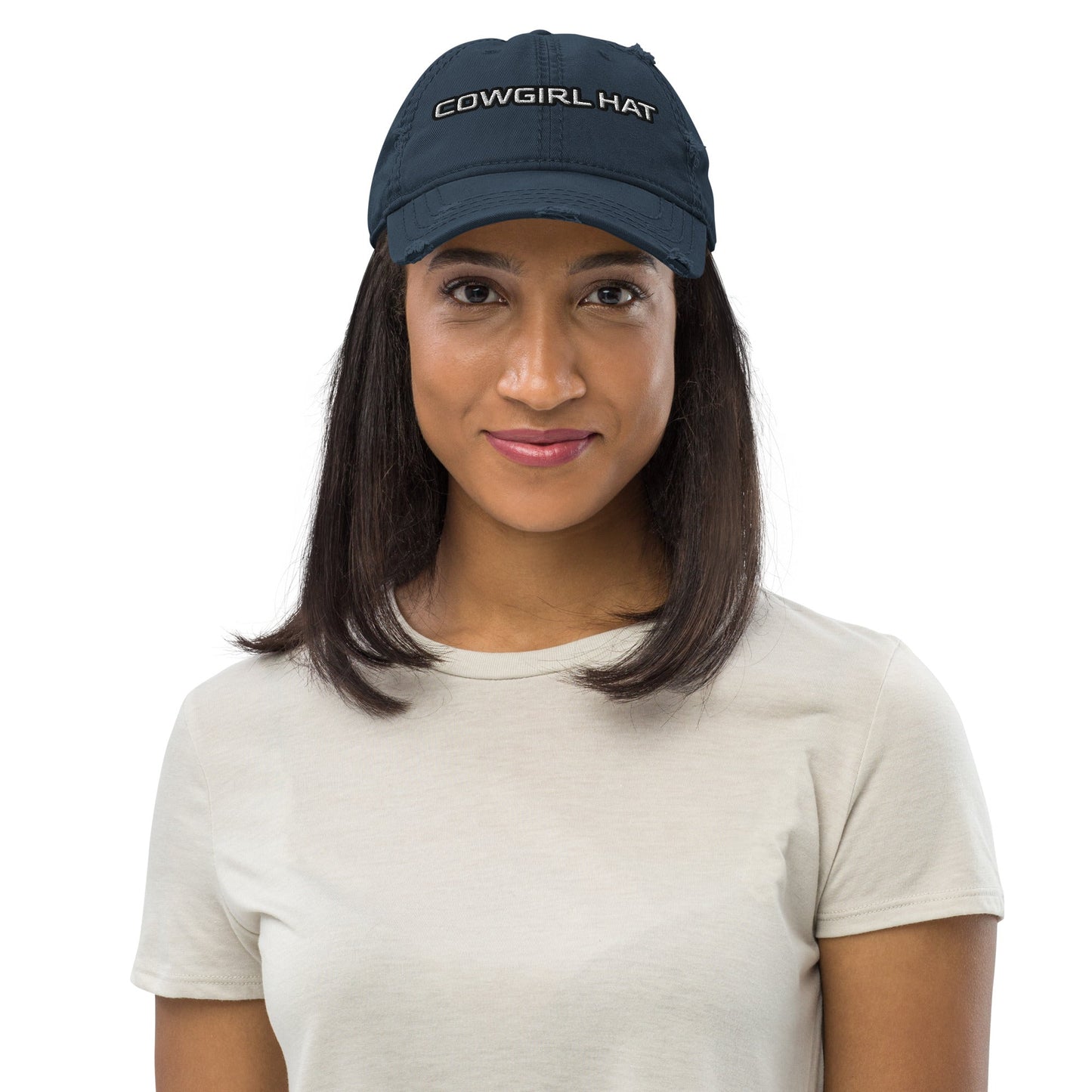 Cowgirl Hat Distressed Baseball Cap