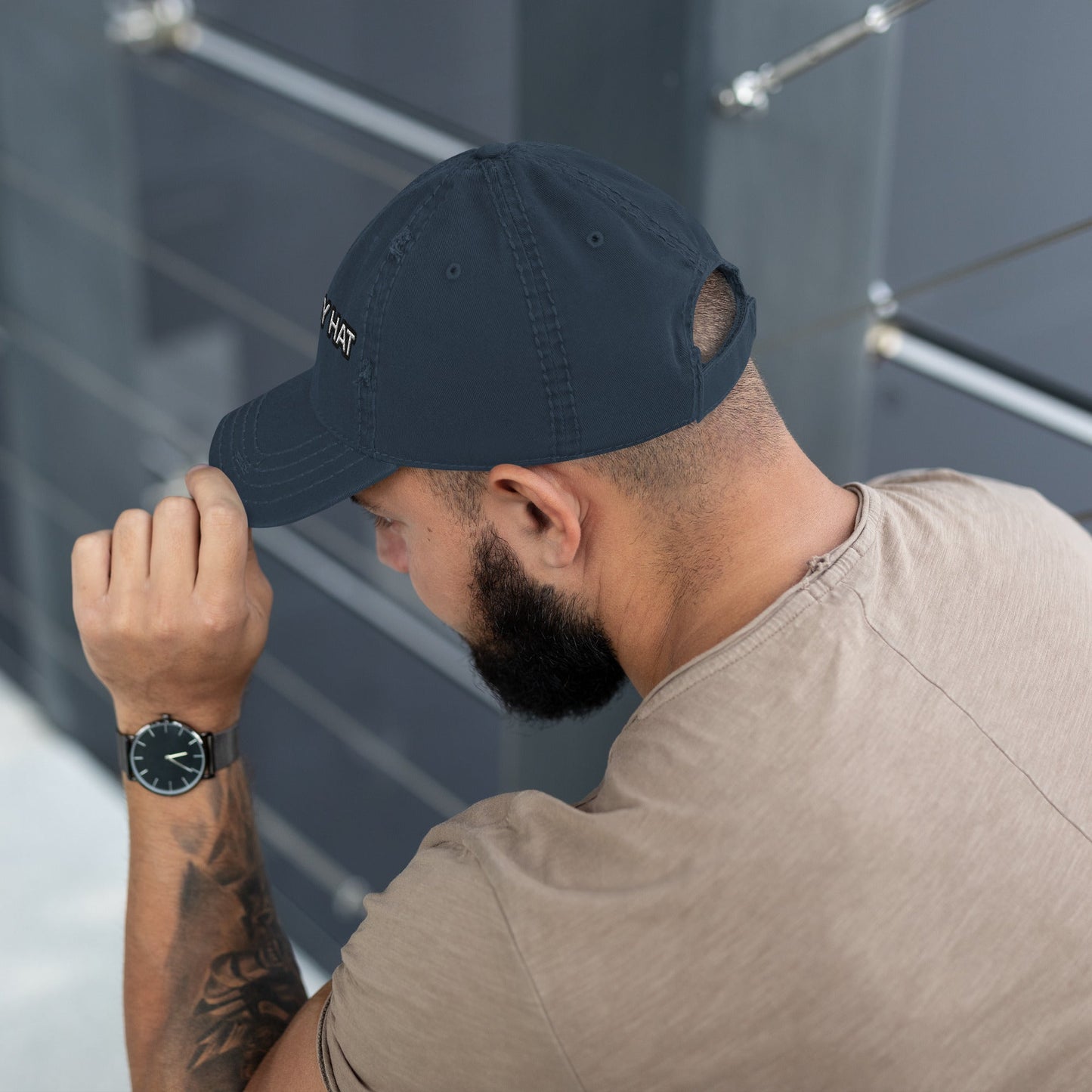 Cowboy Hat Distressed Baseball Cap