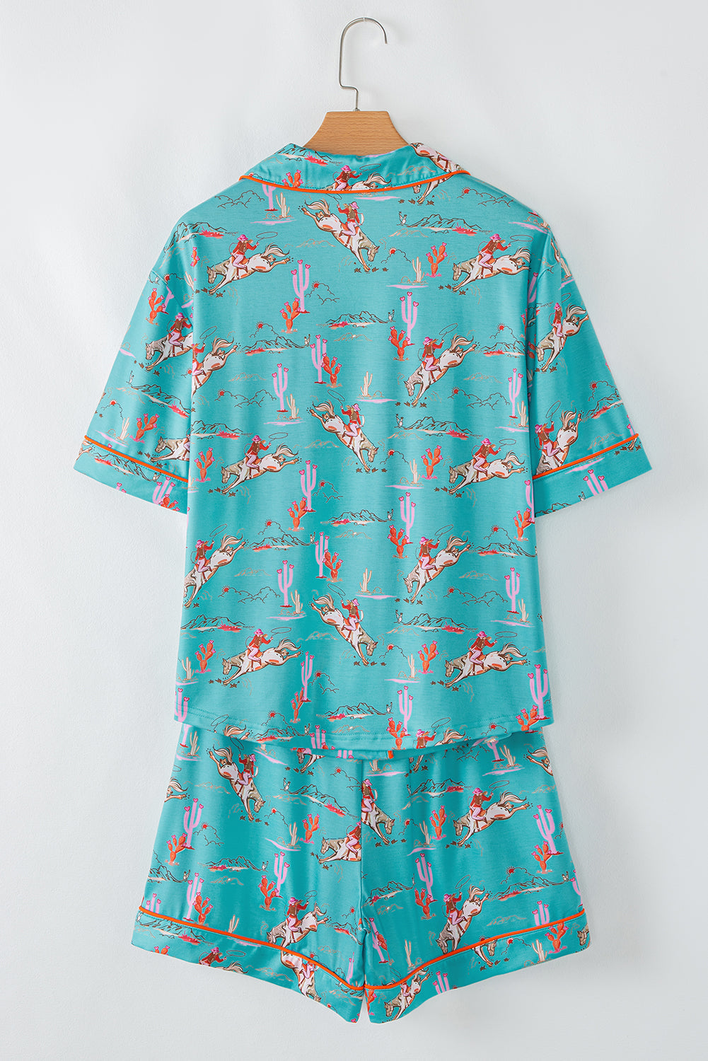 Western Cowgirl Top & Shorts Pajama Set
