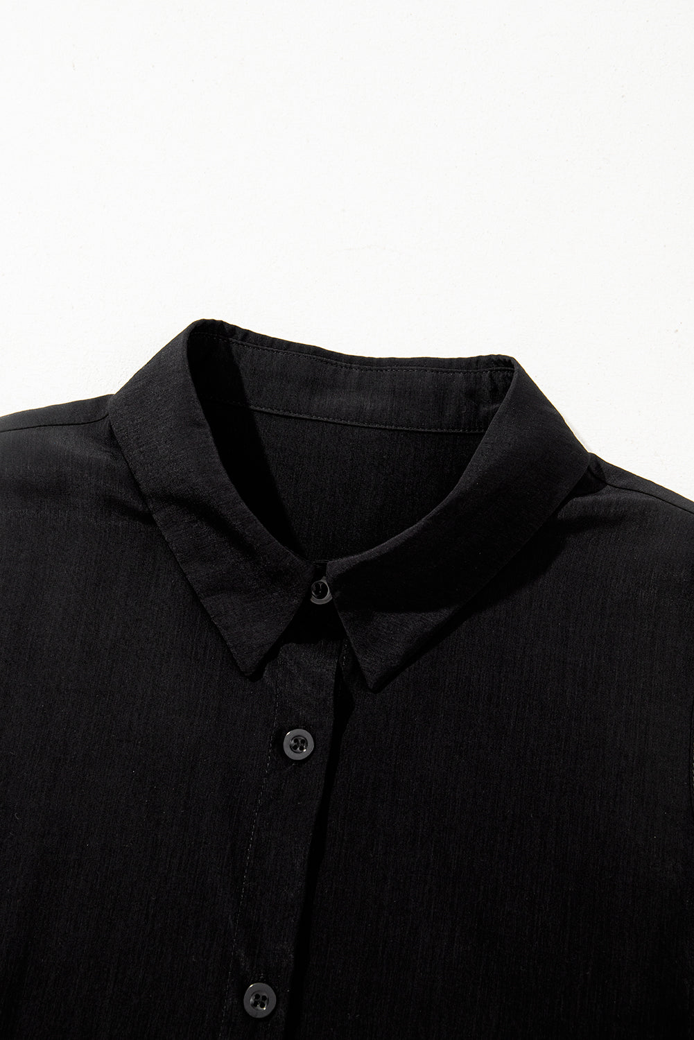 Ruffle Hem Sleeveless Buttoned Shirt