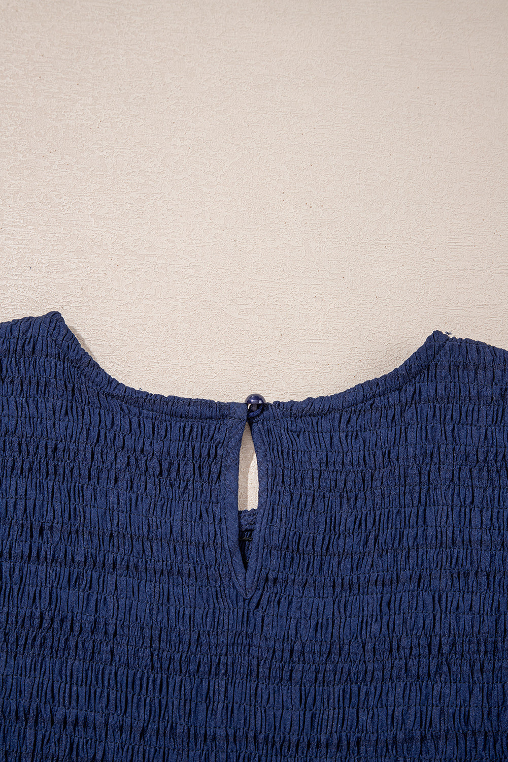 Smocked Short Sleeve Midi Dress