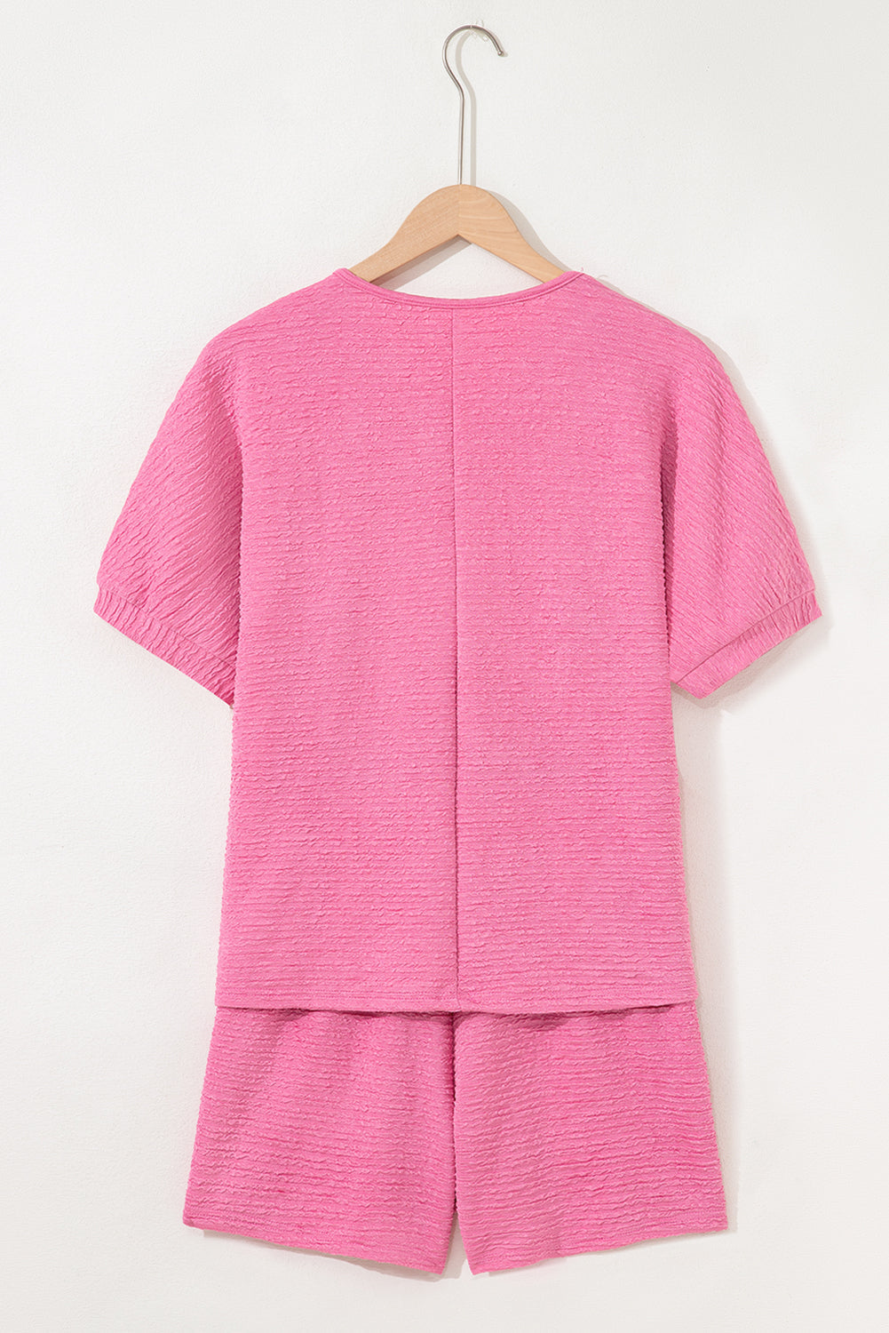 Textured T-Shirt and Shorts Set