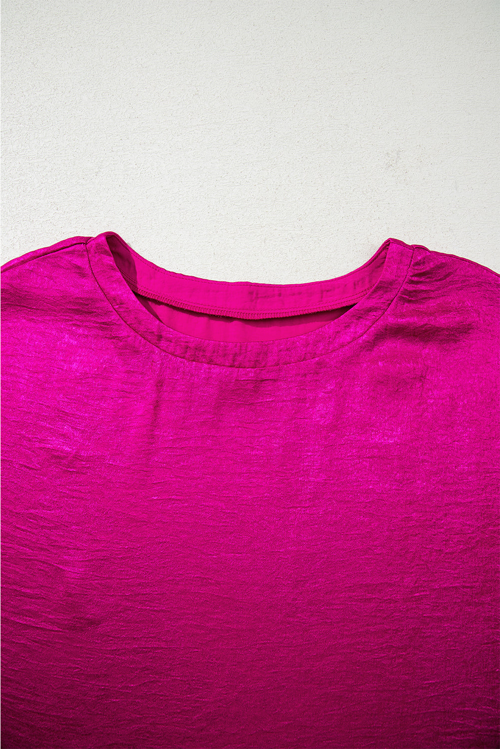 Metallic Shimmer Cuffed Sleeve Top