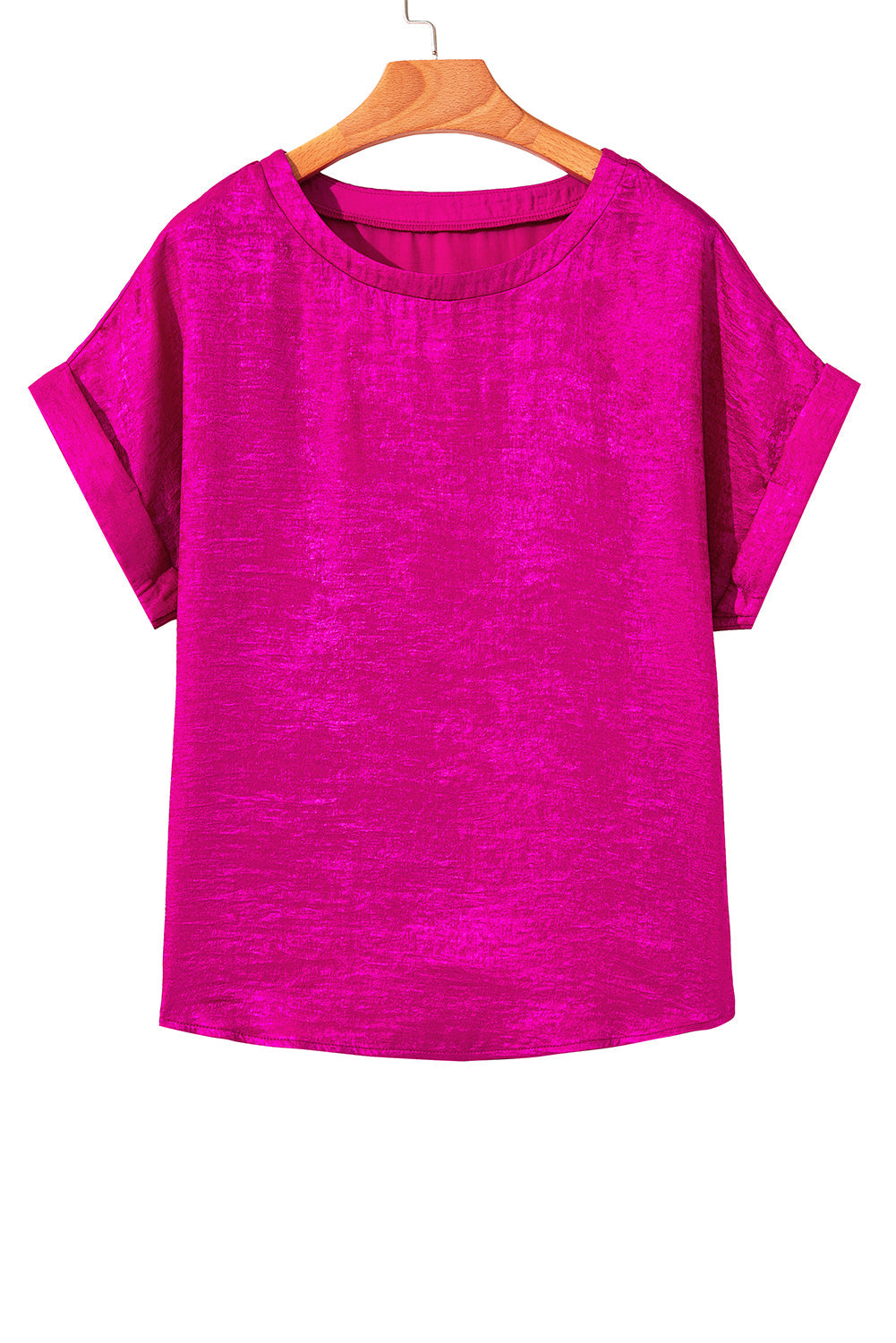 Metallic Shimmer Cuffed Sleeve Top
