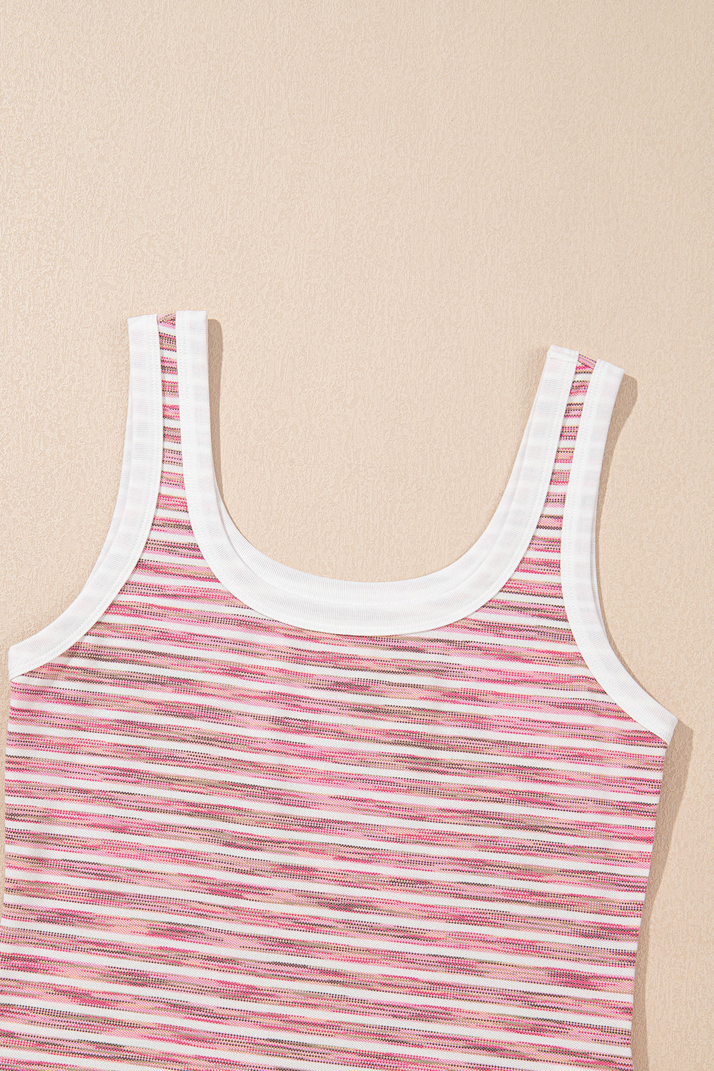 Stripe Contrast Trim Tank Top