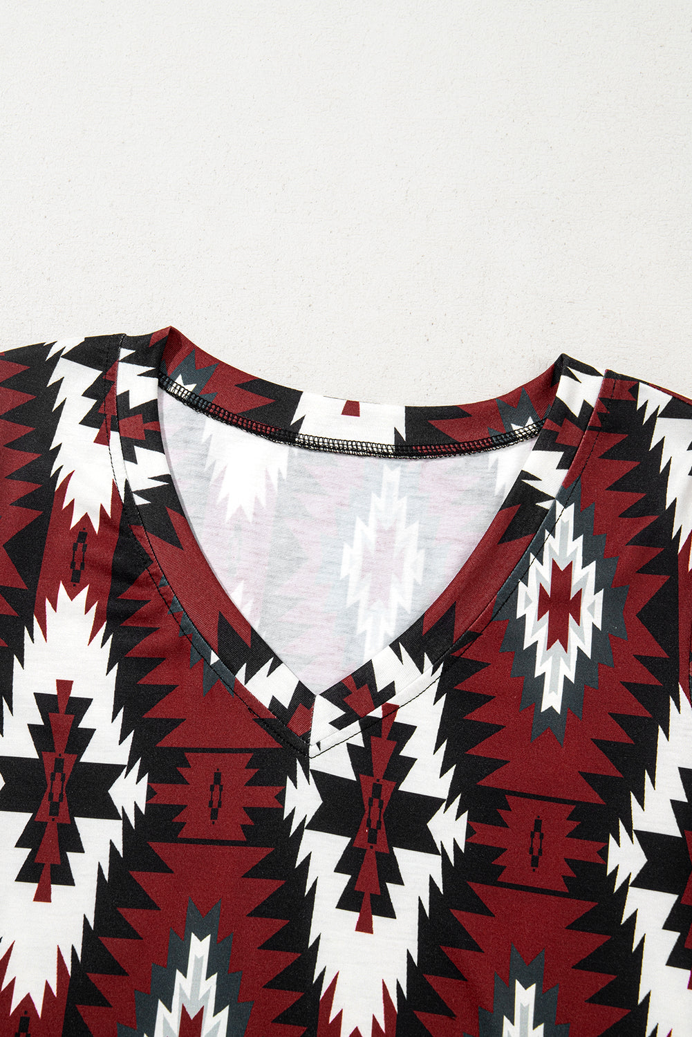 Western Aztec T-Shirt Maxi Dress