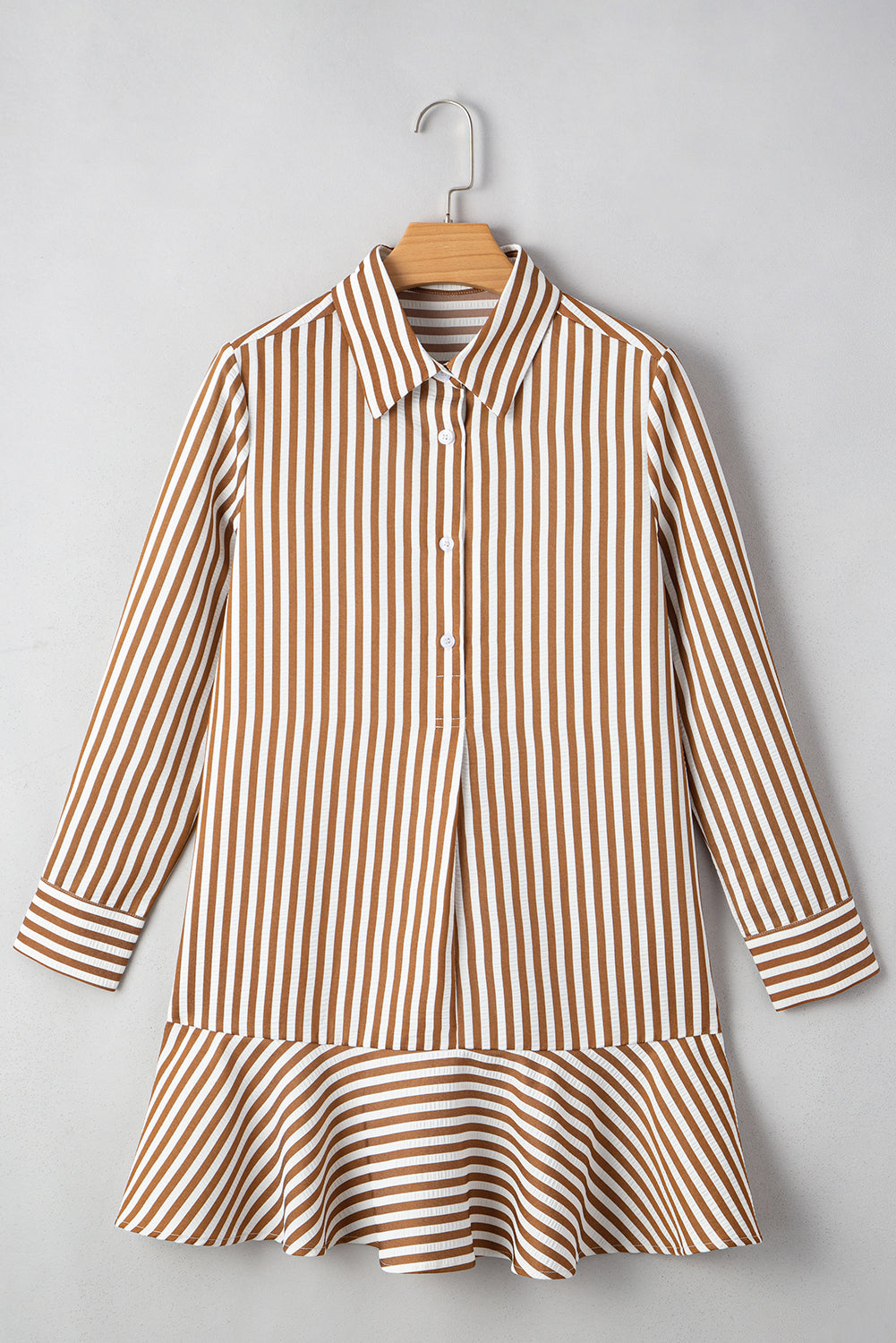 Stripe Collared Shirt Mini Dress