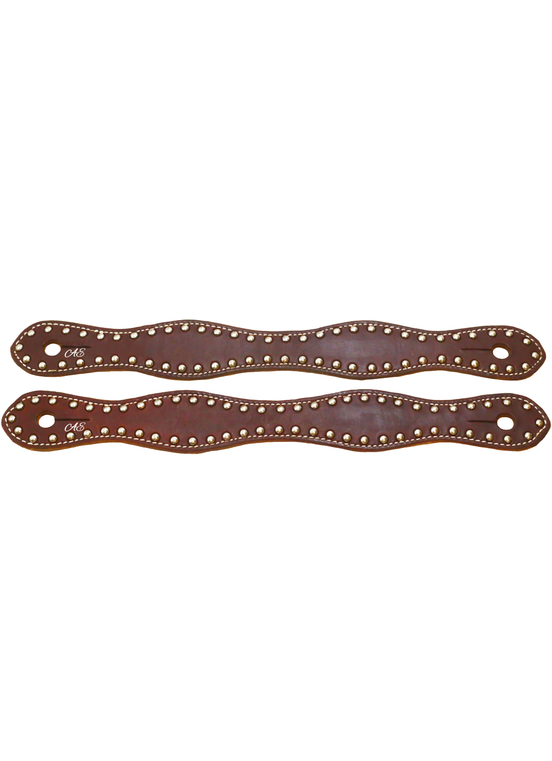 "California" Dotted Chocolate Harness Slobber Straps