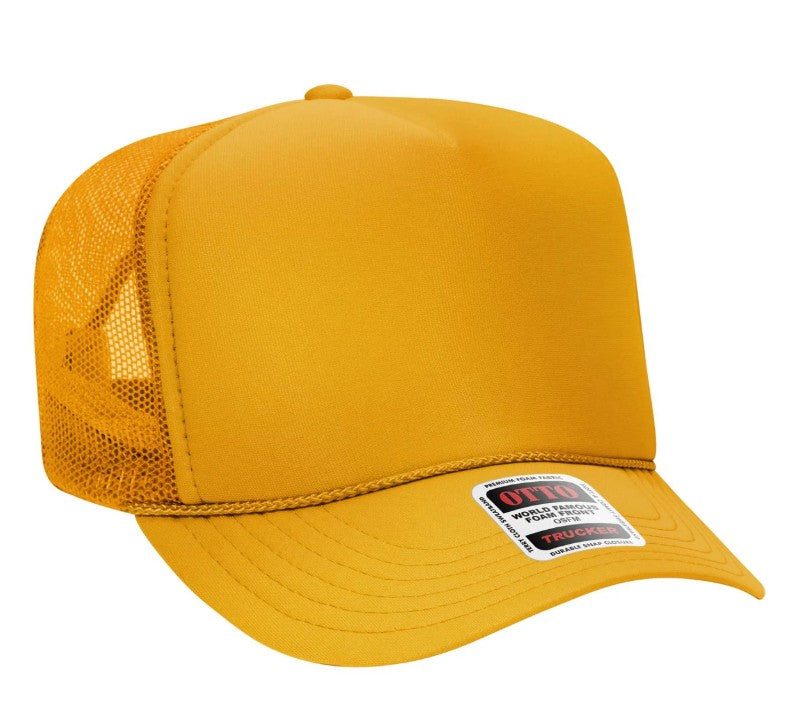 On My Husband's Last Nerve Skeleton Design Adult Otto Foam Trucker Hat