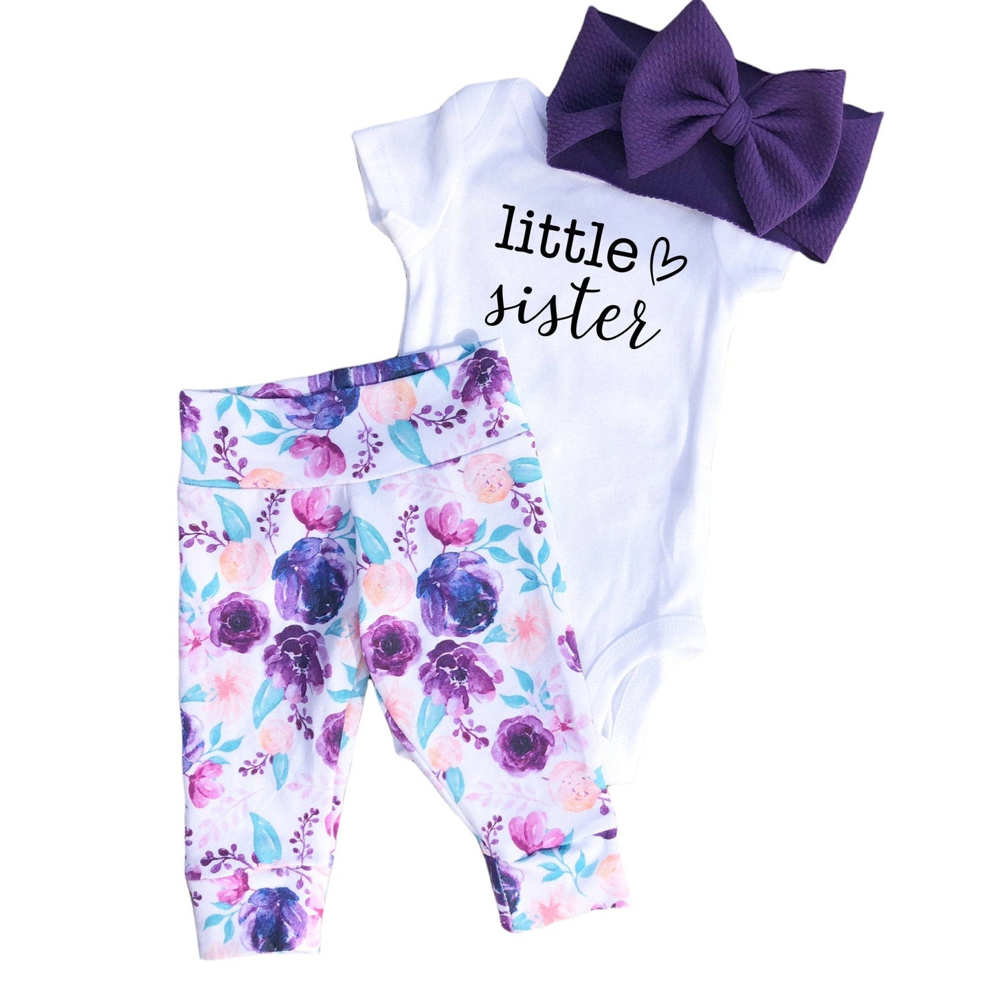 Purple Floral Leggings