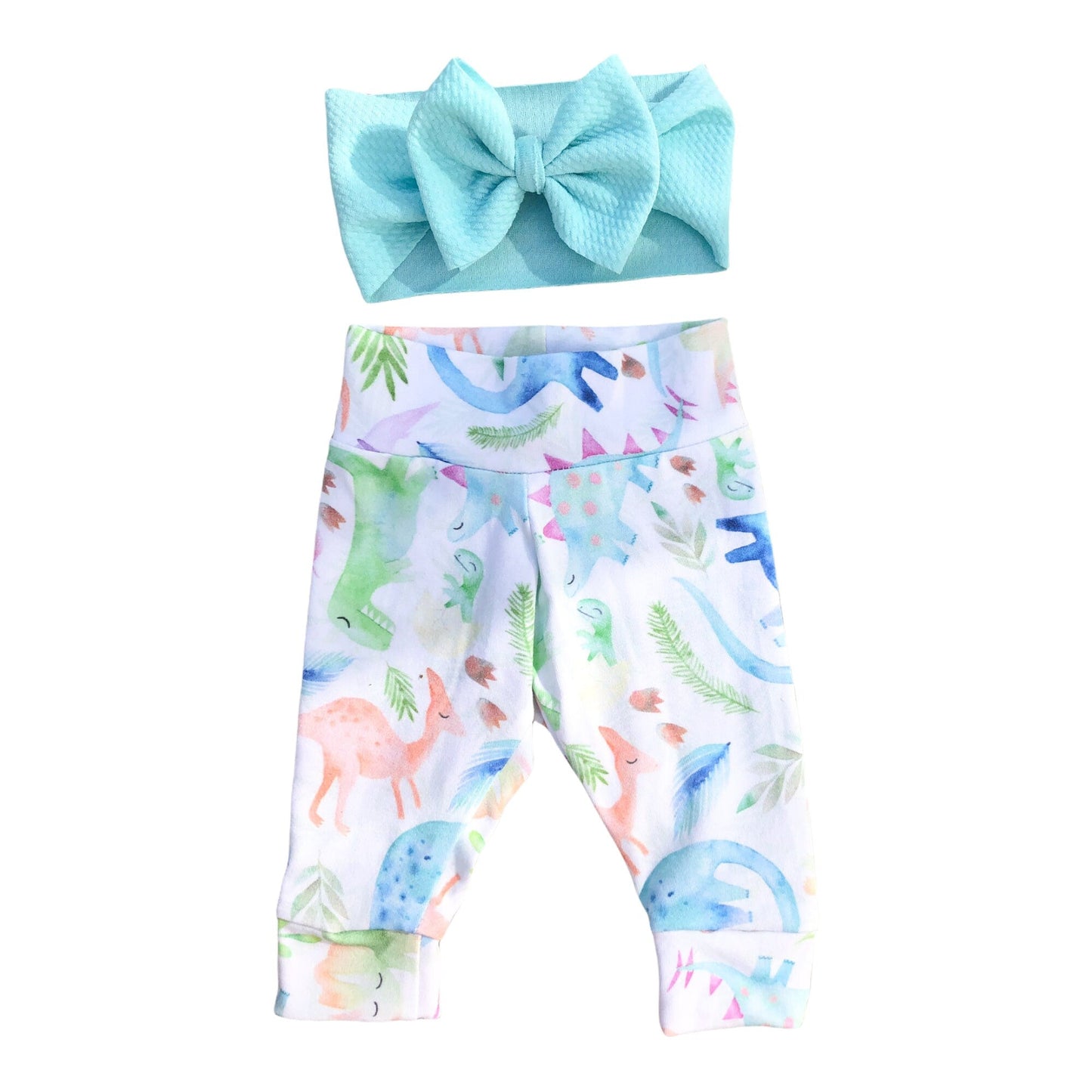 Watercolor Dinosaur Baby Leggings
