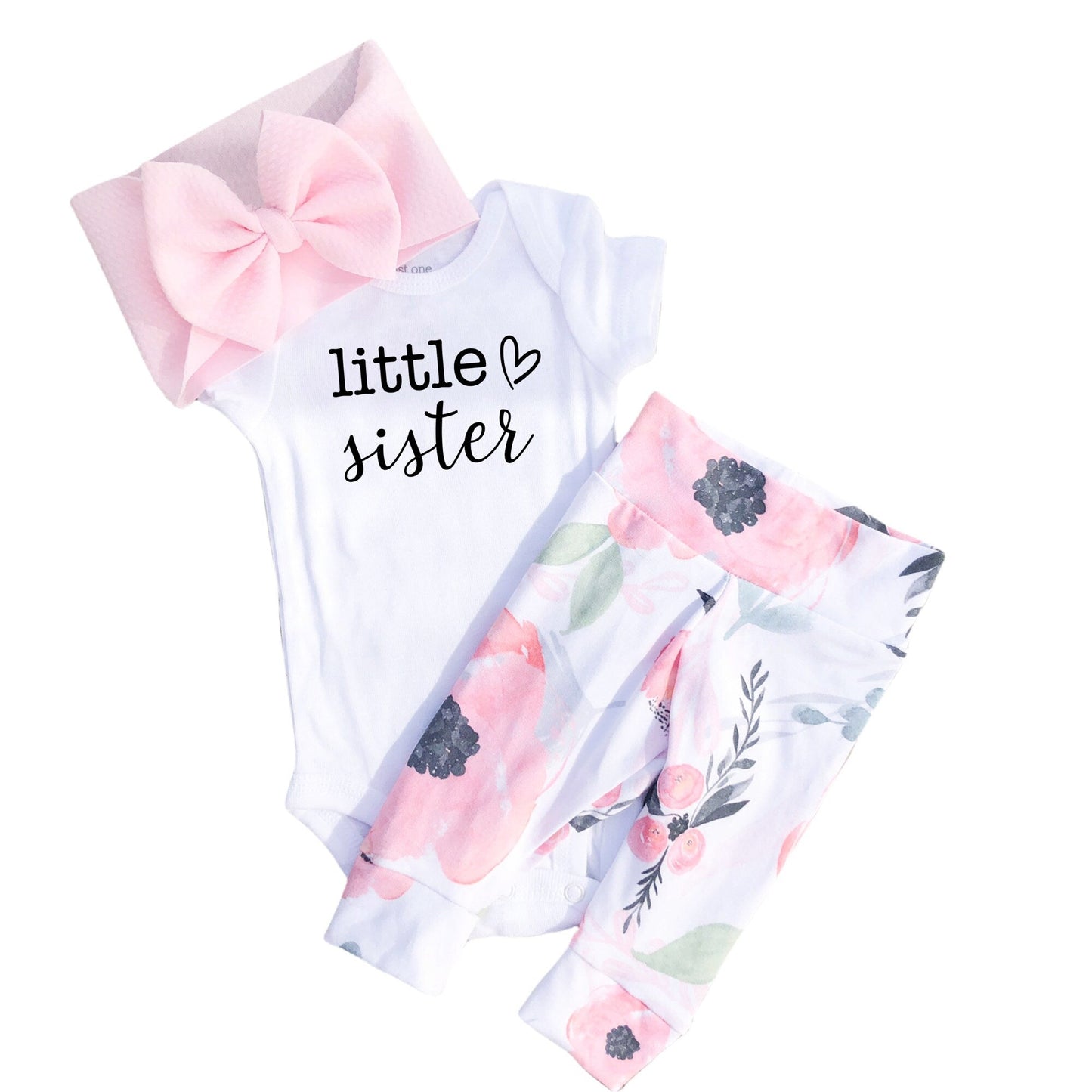 Pink Floral Baby Leggings