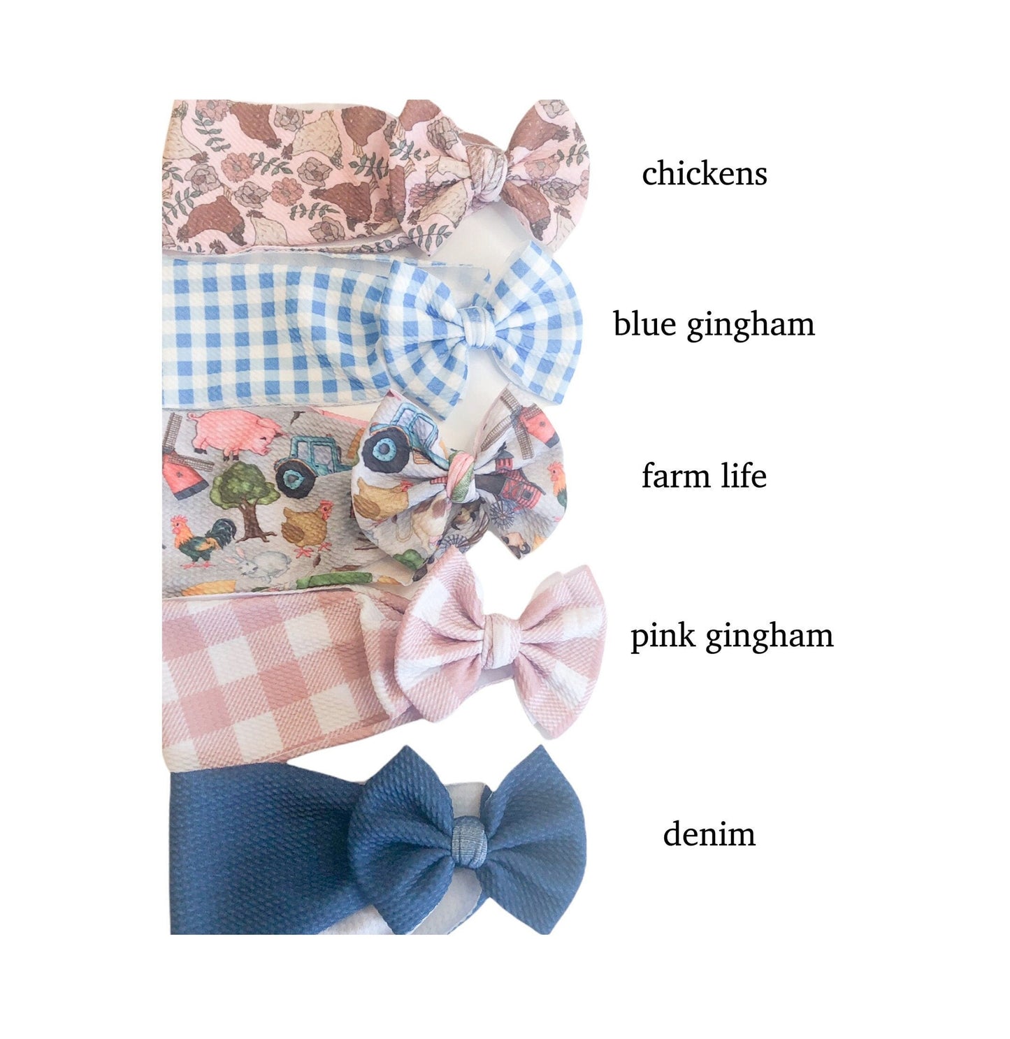 Pink Gingham Headwrap Bow