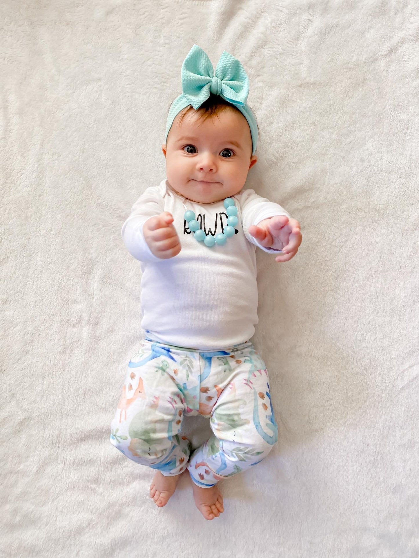 Watercolor Dinosaur Baby Leggings