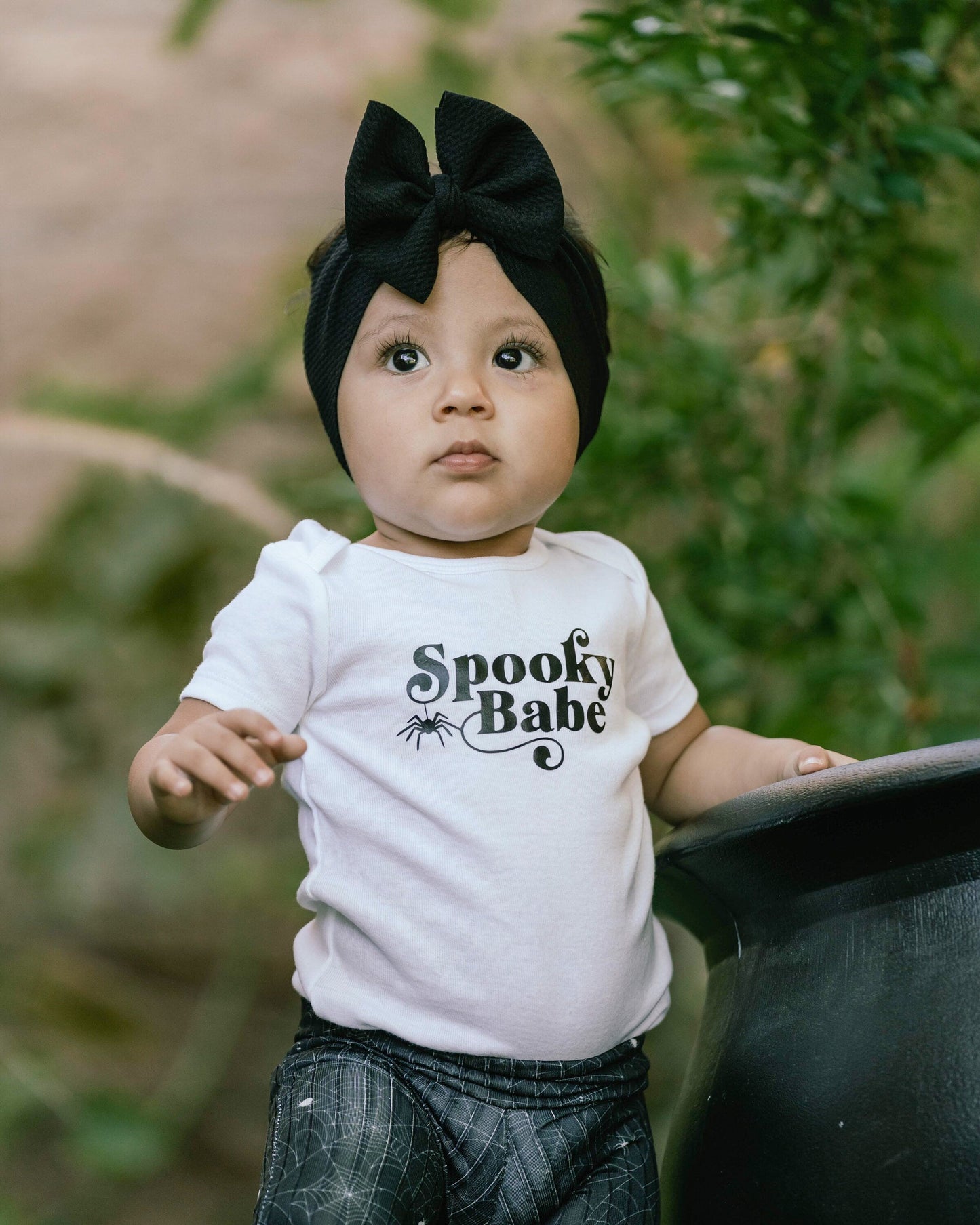 Spooky Babe Spider Bell Bottoms