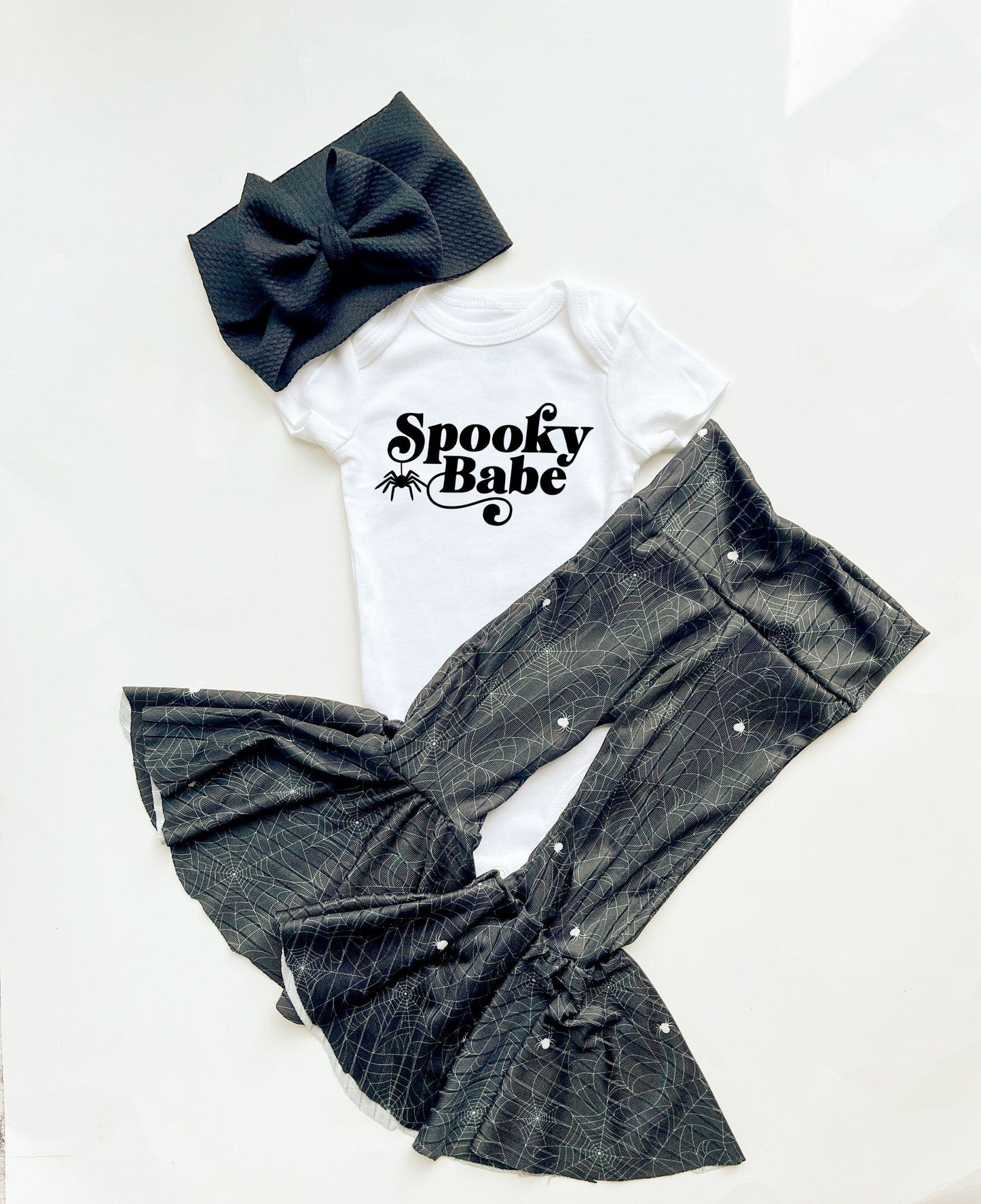 Spooky Babe Spider Bell Bottoms