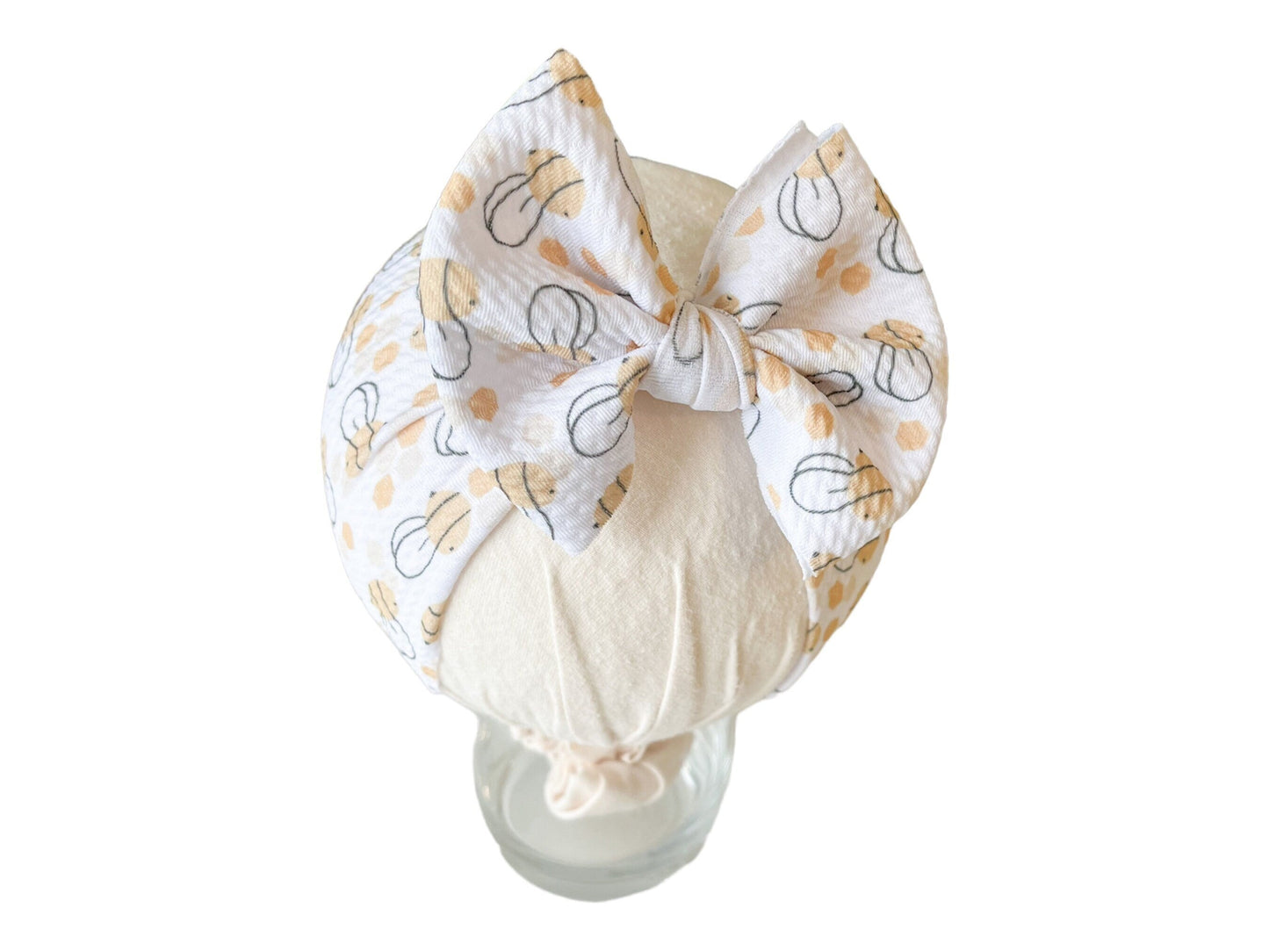 Doodle Bumble Bees Headwrap Bow