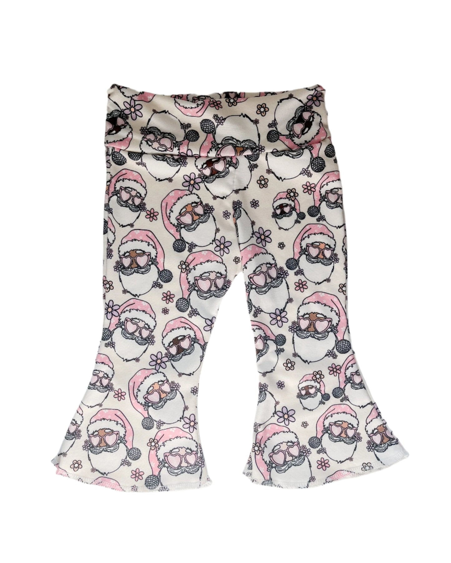 Disco Santa Christmas Baby Bell Bottoms