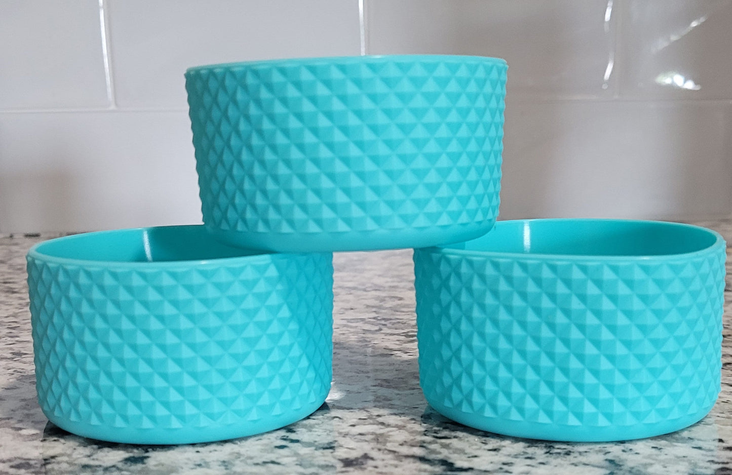 Studded Aqua Silicone Boot Bumper Sleeve for Tumblers