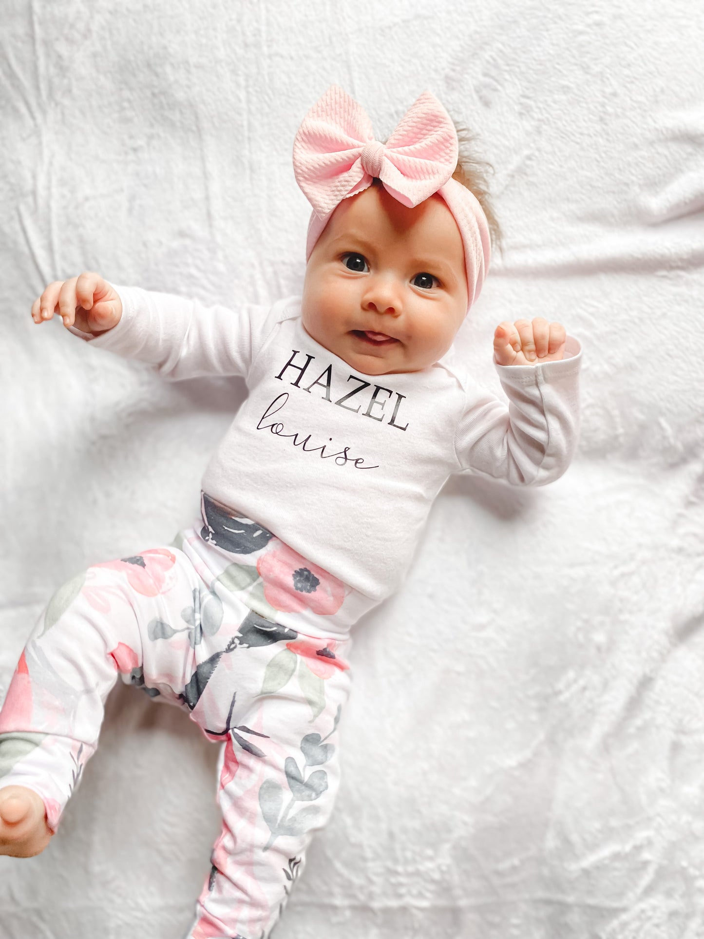 Pink Floral Baby Leggings
