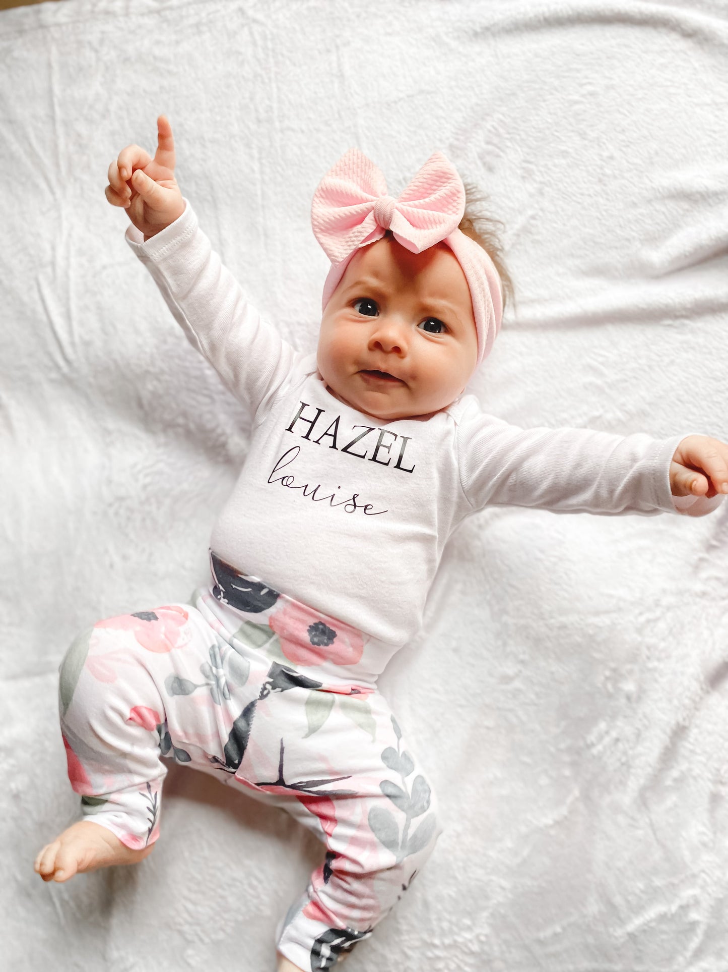 Pink Floral Baby Leggings
