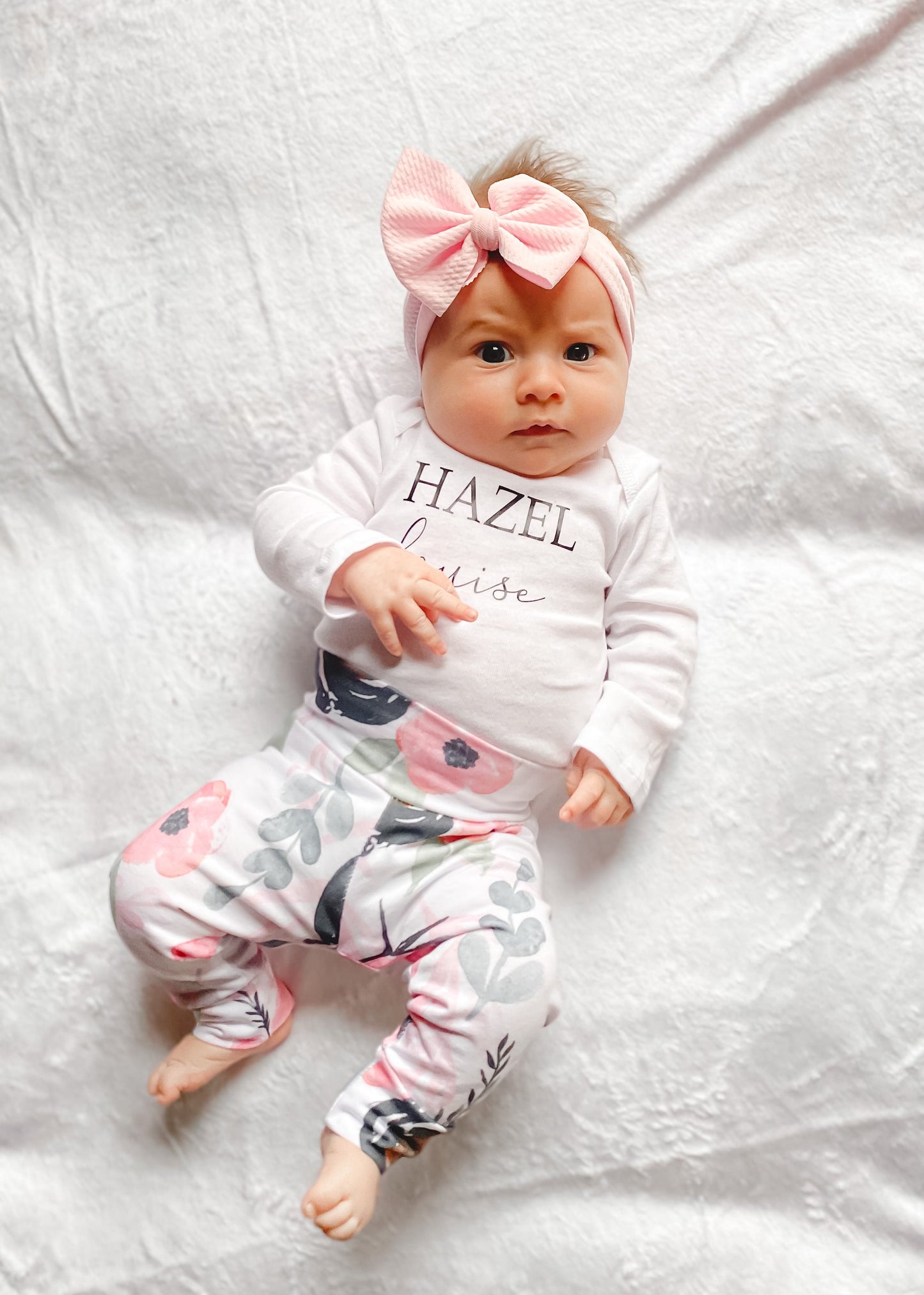 Pink Floral Baby Leggings