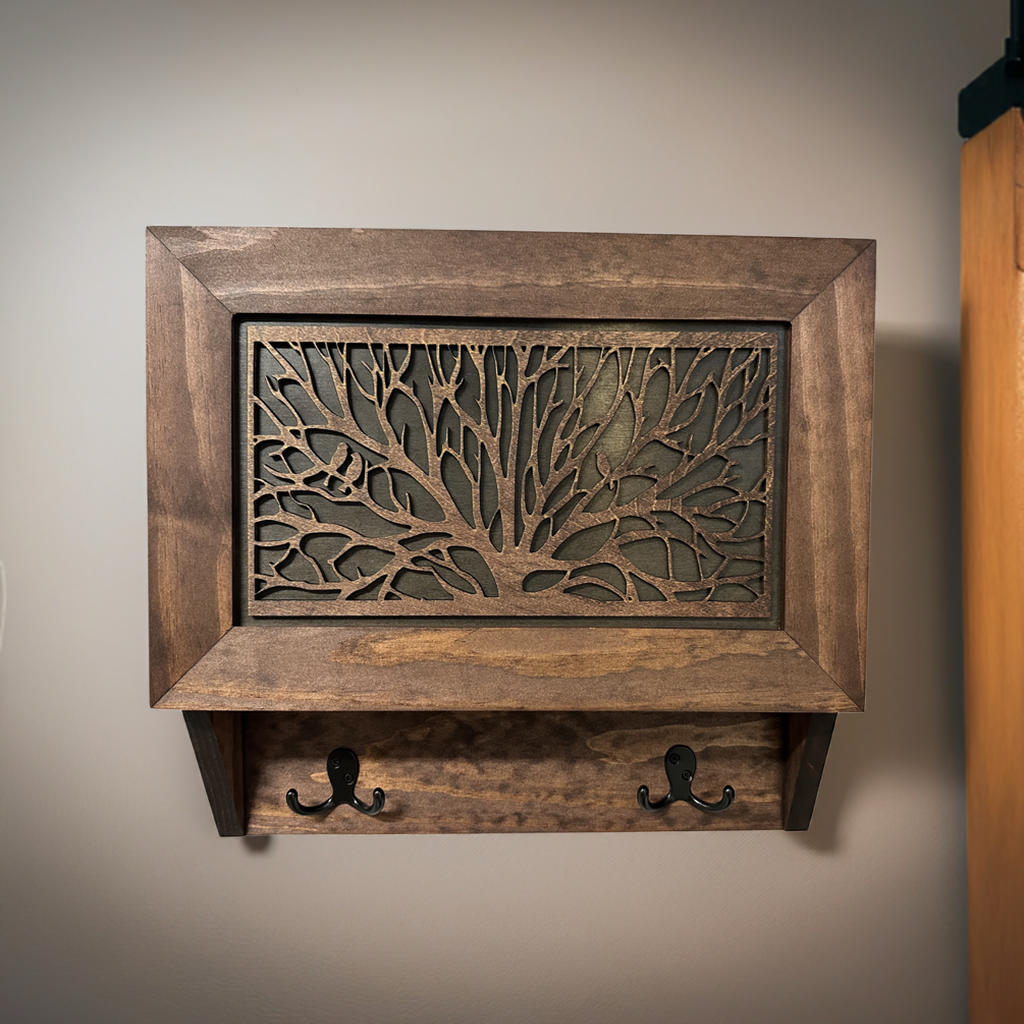 Tree of Life Wall-Mounted Gun Cabinet – Hidden Firearm Storage with Elegant Nature-Inspired Design