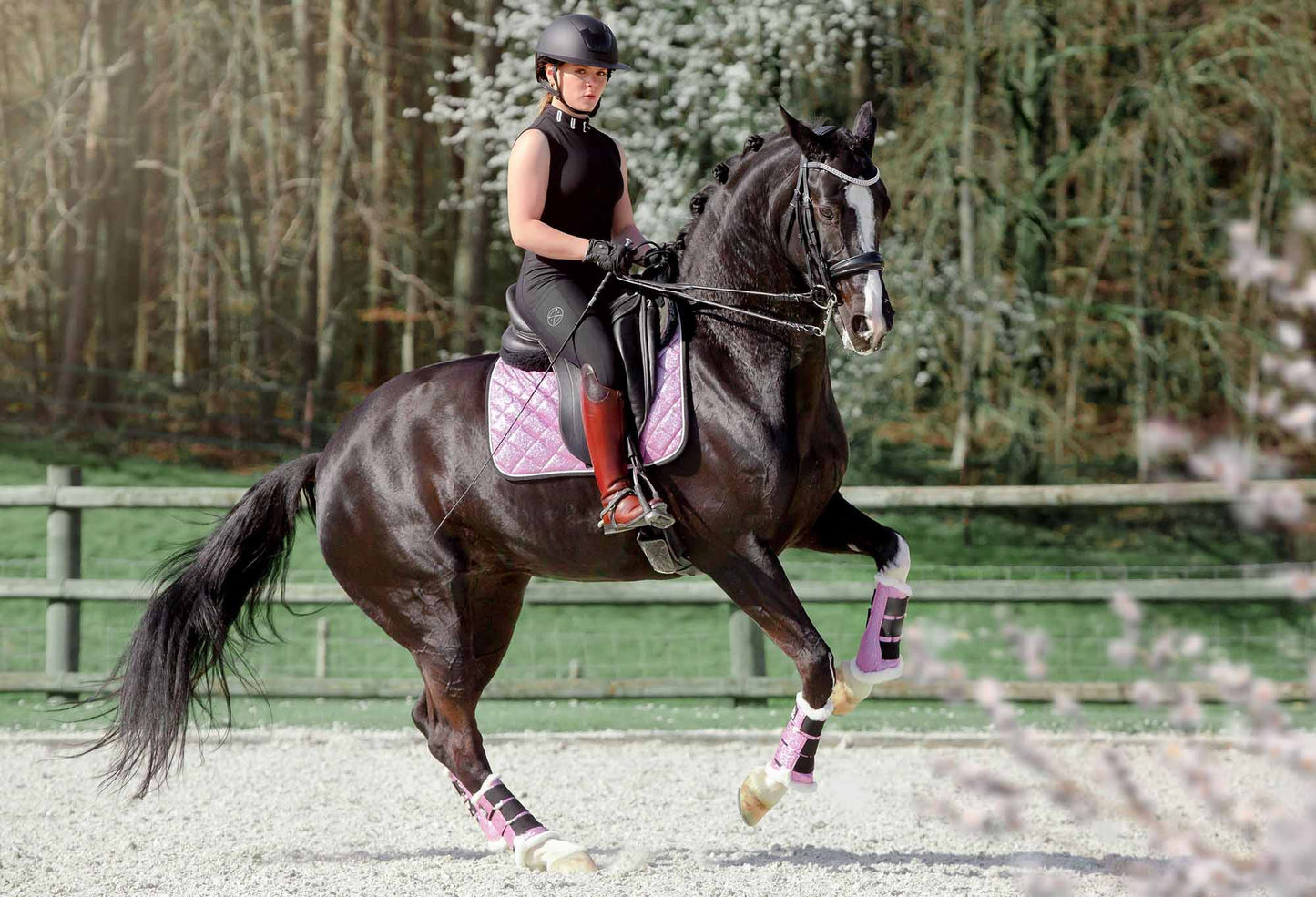 Lavender Saddle Pad Set