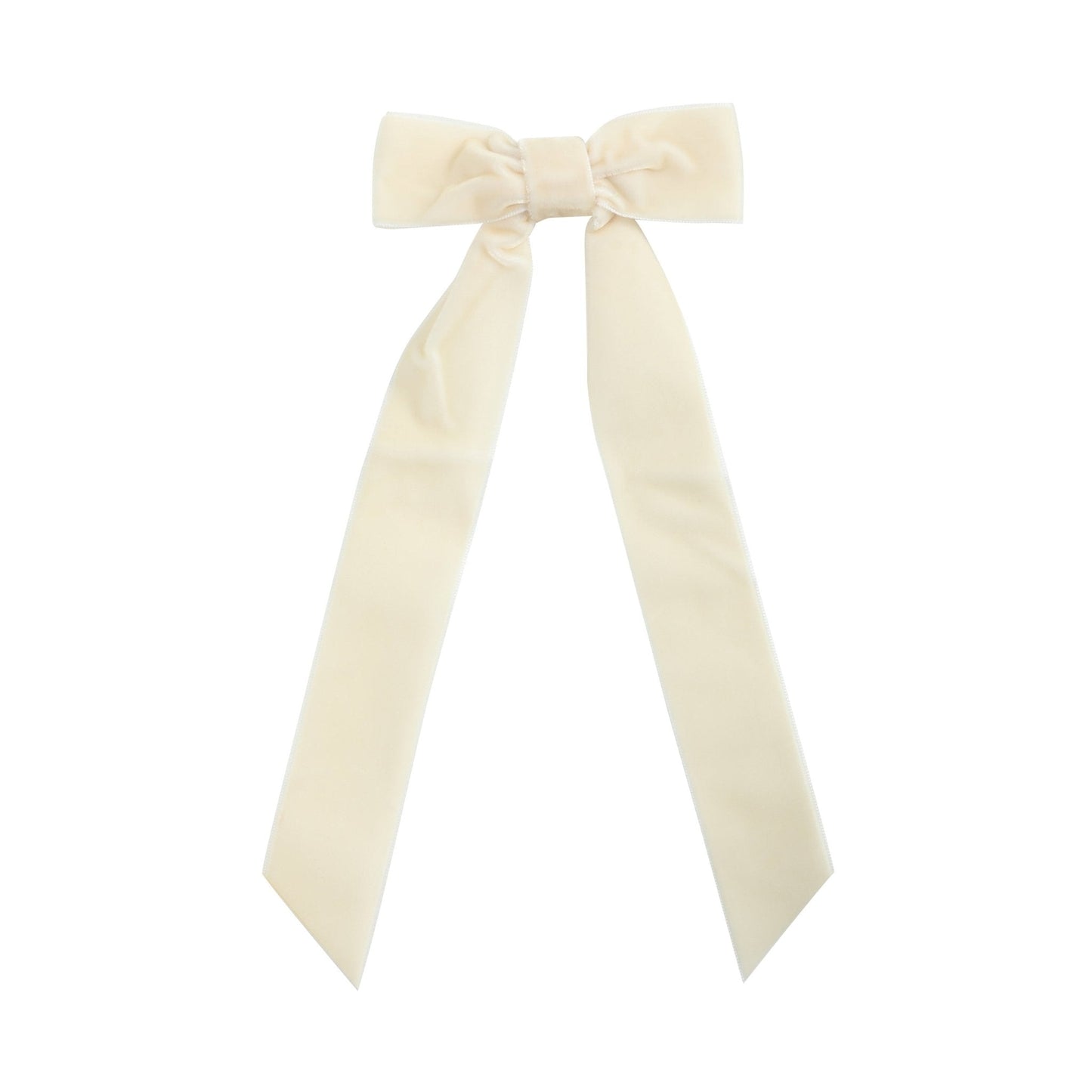 Light Cream Long Tails Hair Bow