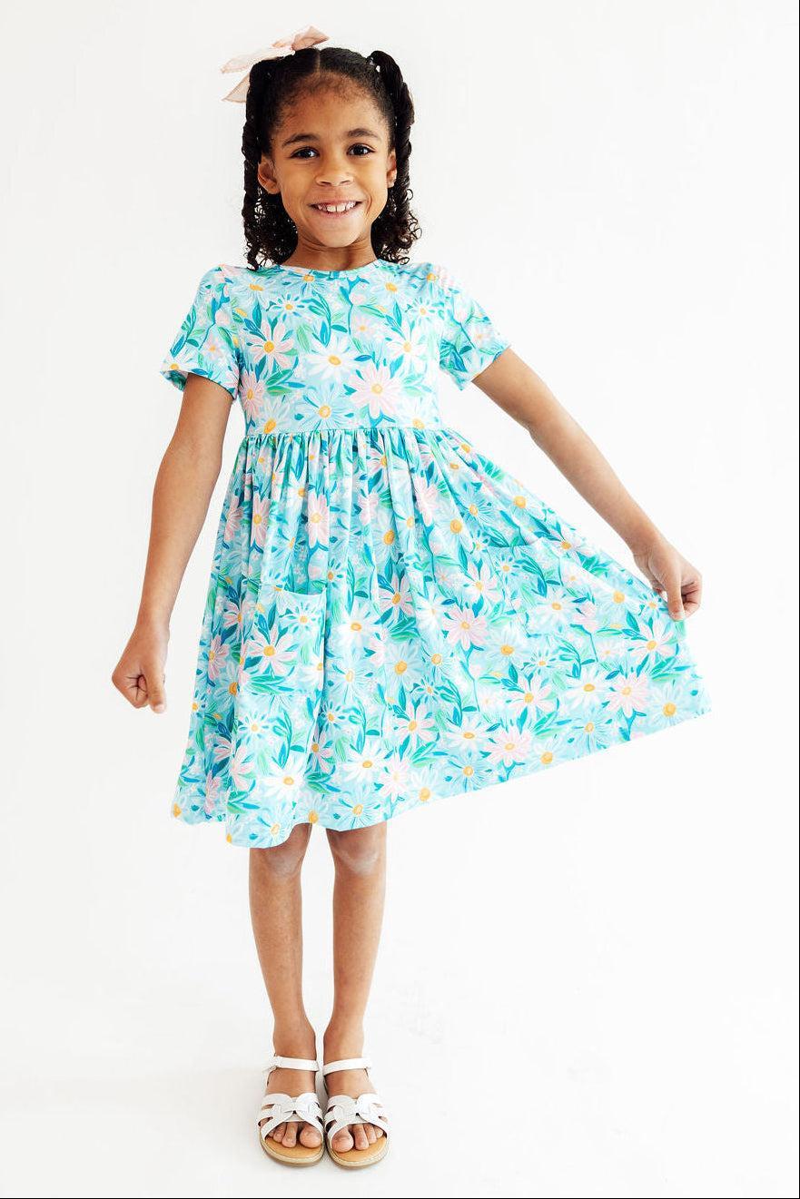 Preppy Daisies S/S Pocket Twirl Dress