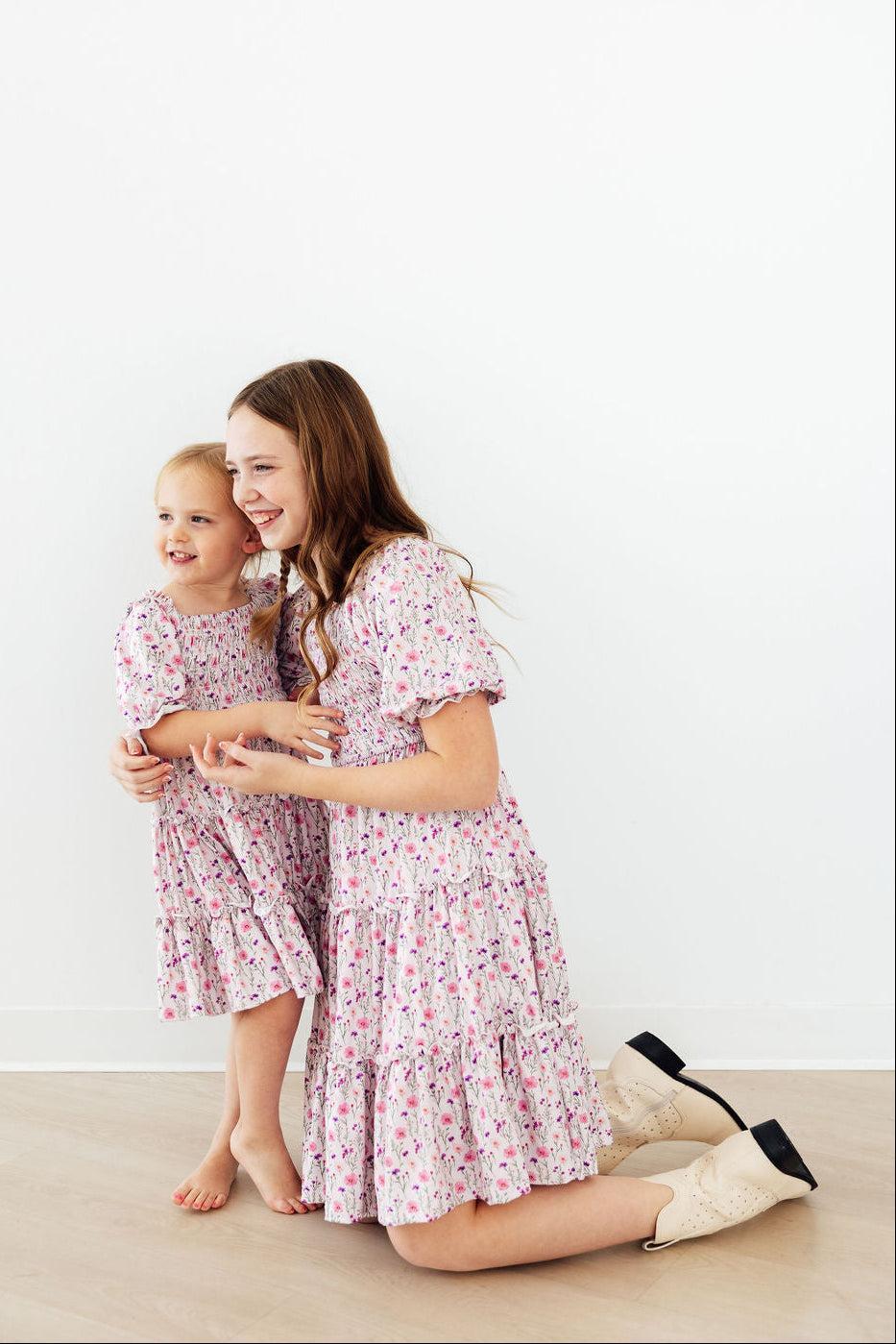 Wildflower Waltz Smocked Ruffle Dress