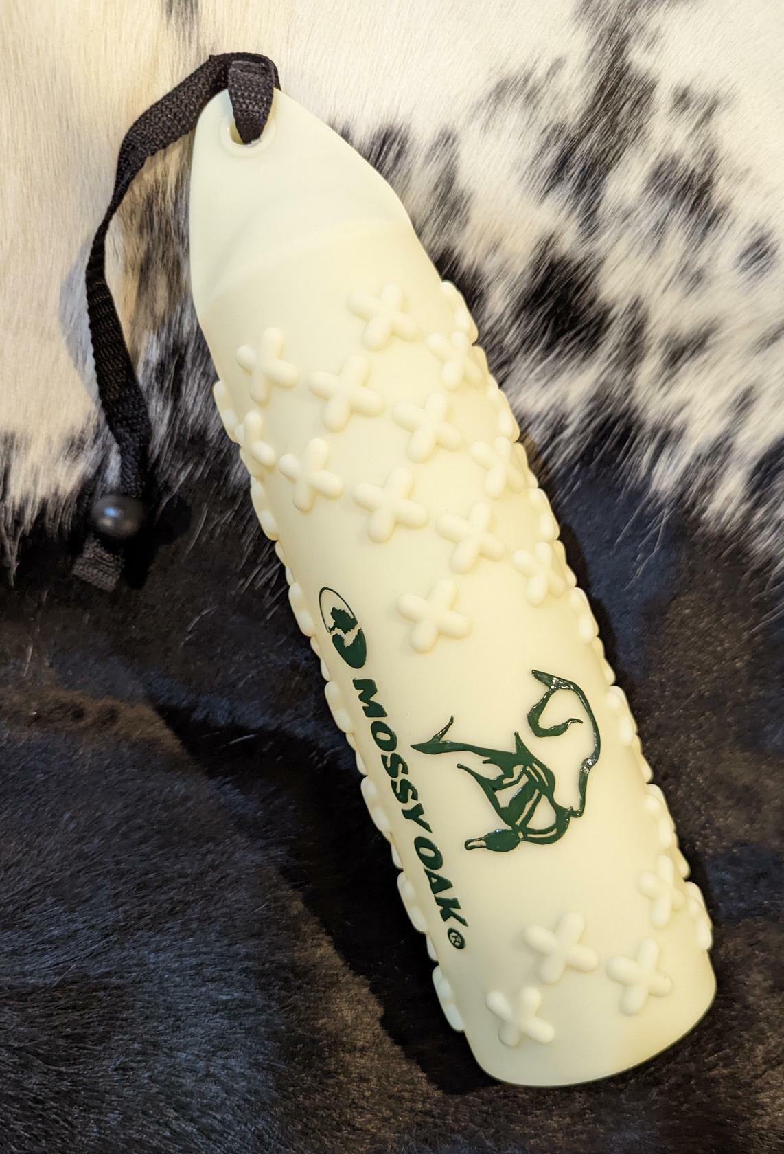 Mossy Oak Dog Training Dummy Bumper – Large 2.5"x11" White Plastic | Durable & Soft Grip