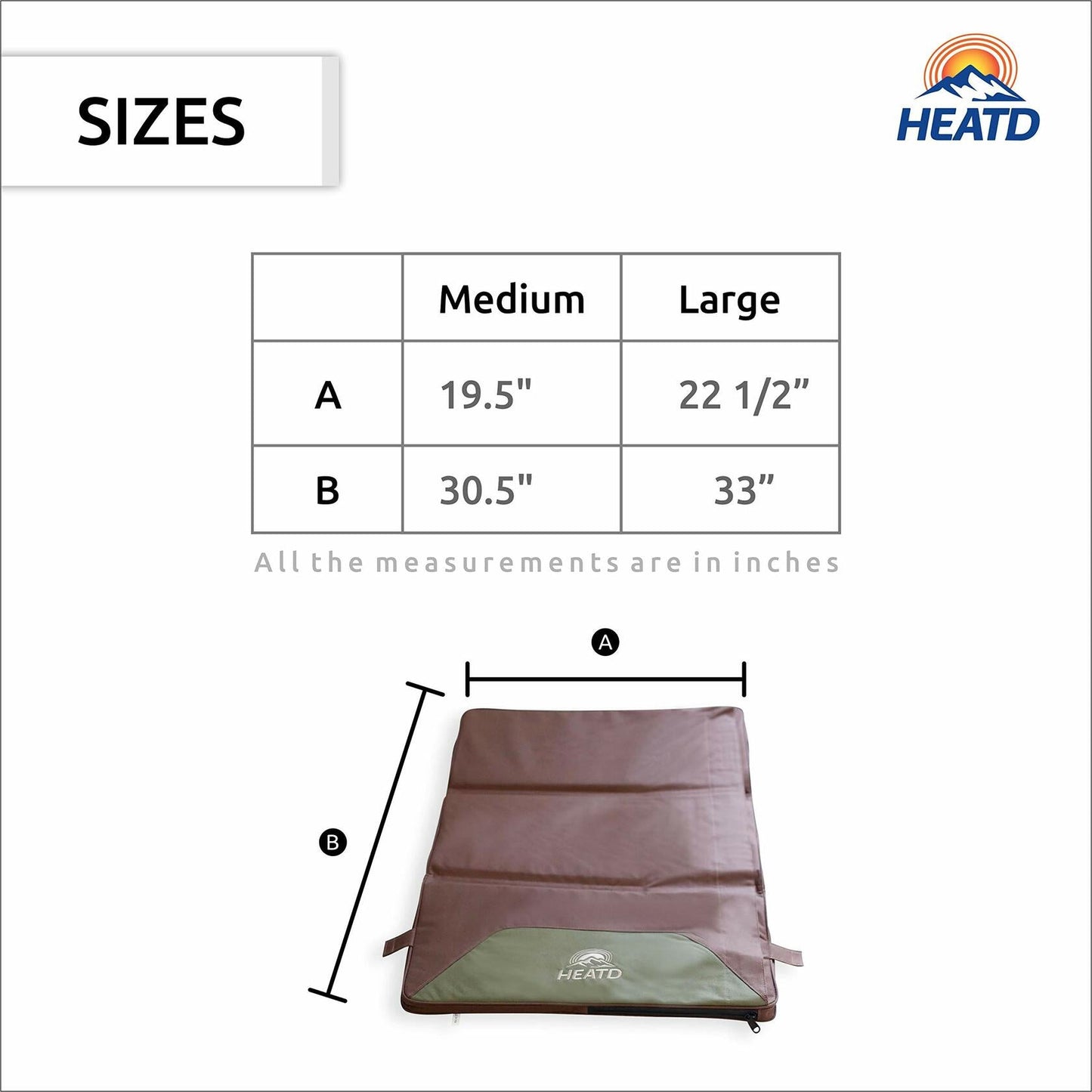 Dog Pet Bed Mattress with Removable Heating Pad, Rechargeable Battery & Cooling Pad Slots