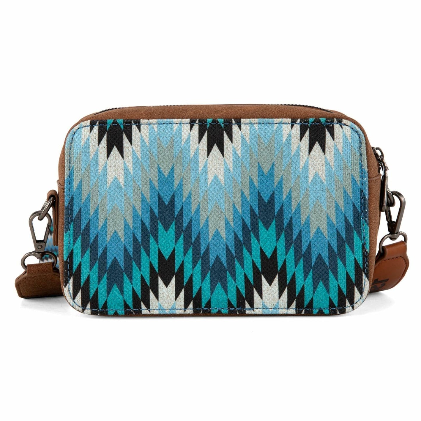 Wrangler Crossbody Bags for Women Multi pocket Double zipper shoulder bag Western purse Boho womens Cross body purse for Women Wallet