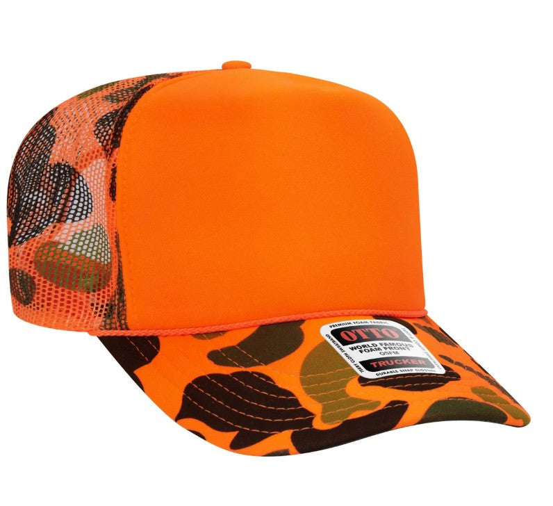 On My Husband's Last Nerve Skeleton Design Adult Otto Foam Trucker Hat