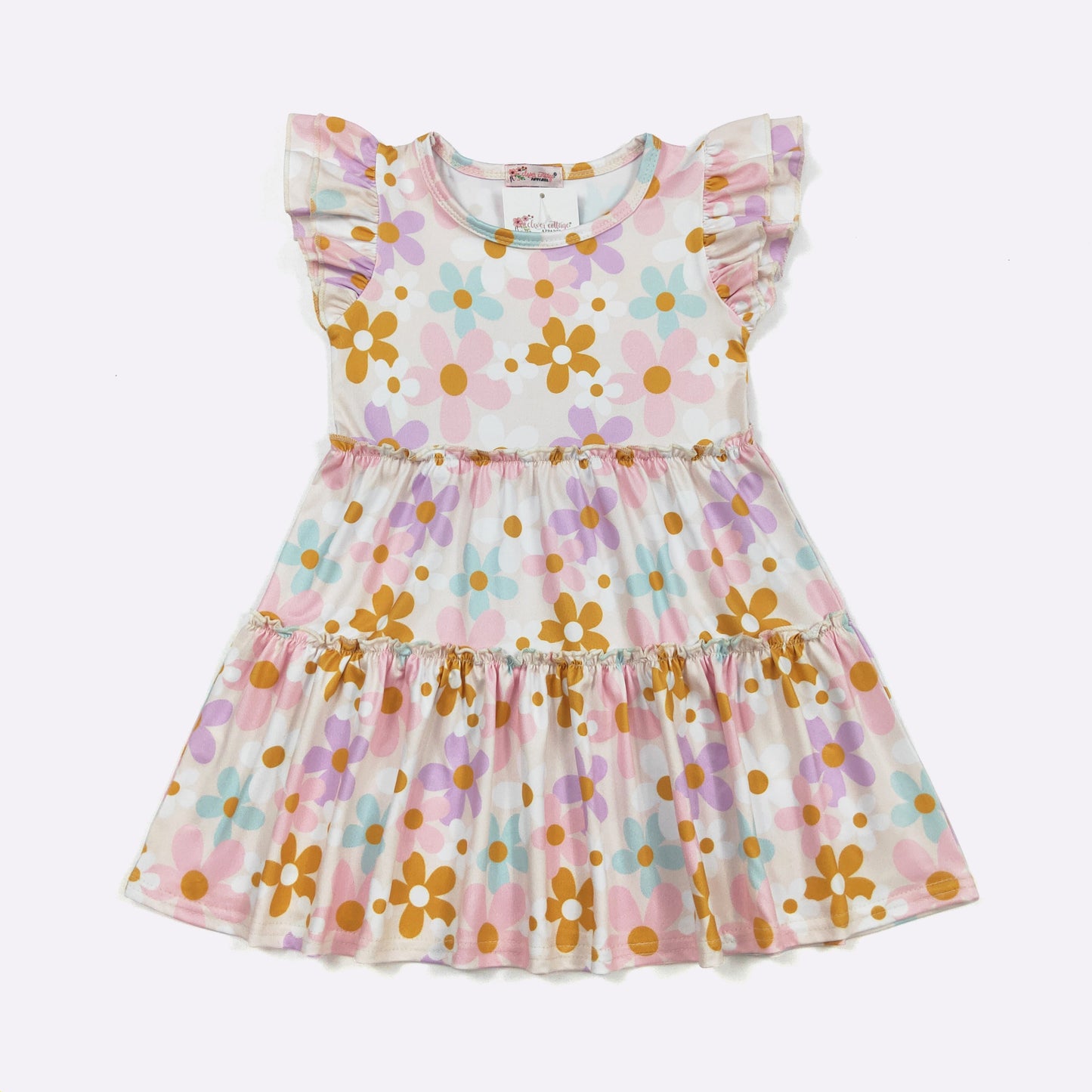 Pastel Daisy Girls Dress