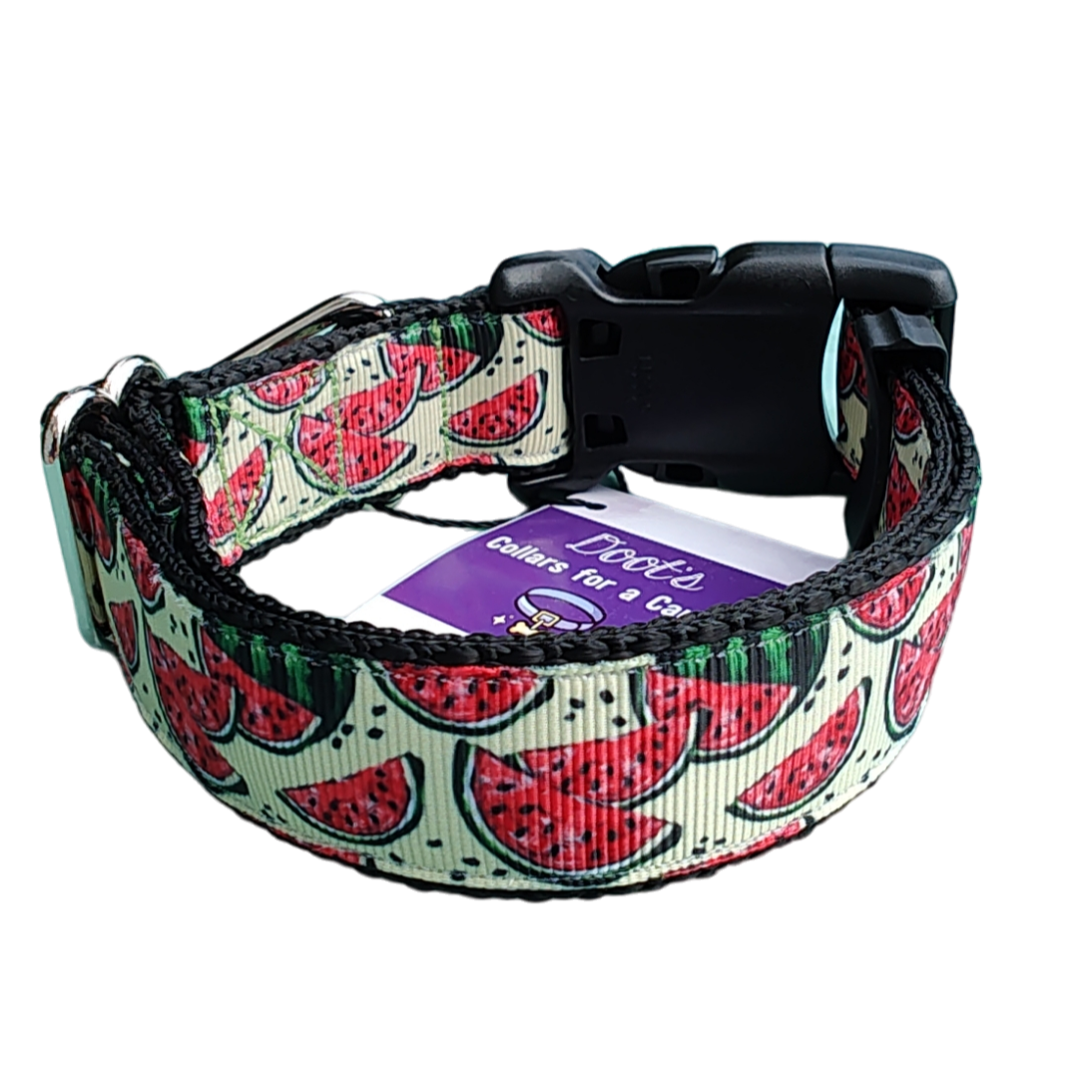 Watermelon Green Nylon Dog Collar MD, LG, XL, Leash