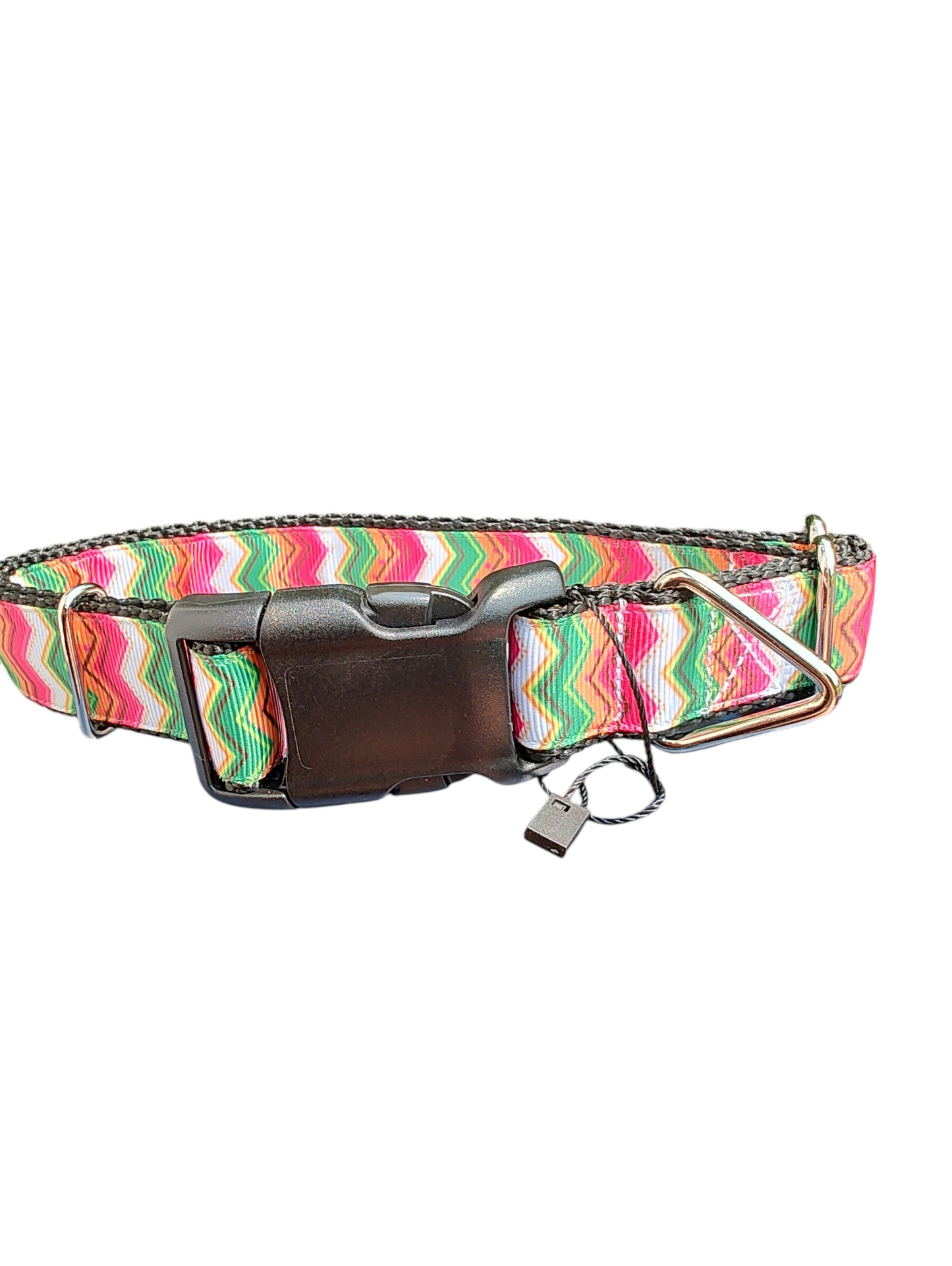 Summer Zig Zags Nylon Dog Collar