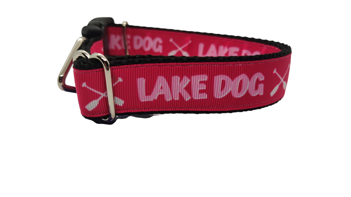 Lake Dog Pink Nylon Dog Collar