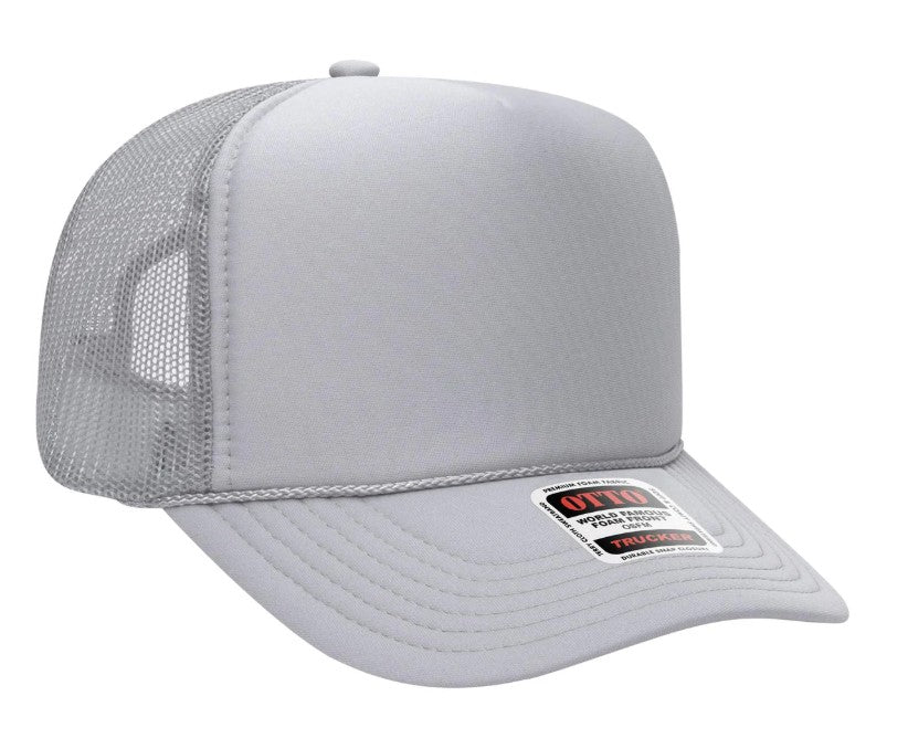 On My Husband's Last Nerve Skeleton Design Adult Otto Foam Trucker Hat