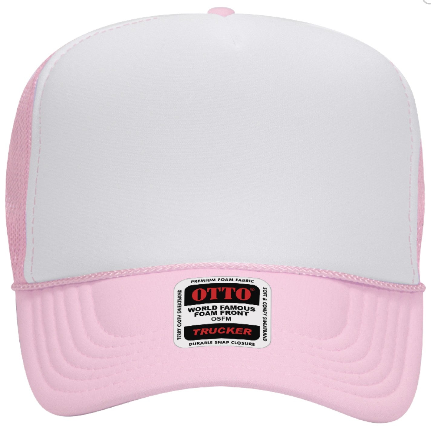 On My Husband's Last Nerve Skeleton Design Adult Otto Foam Trucker Hat