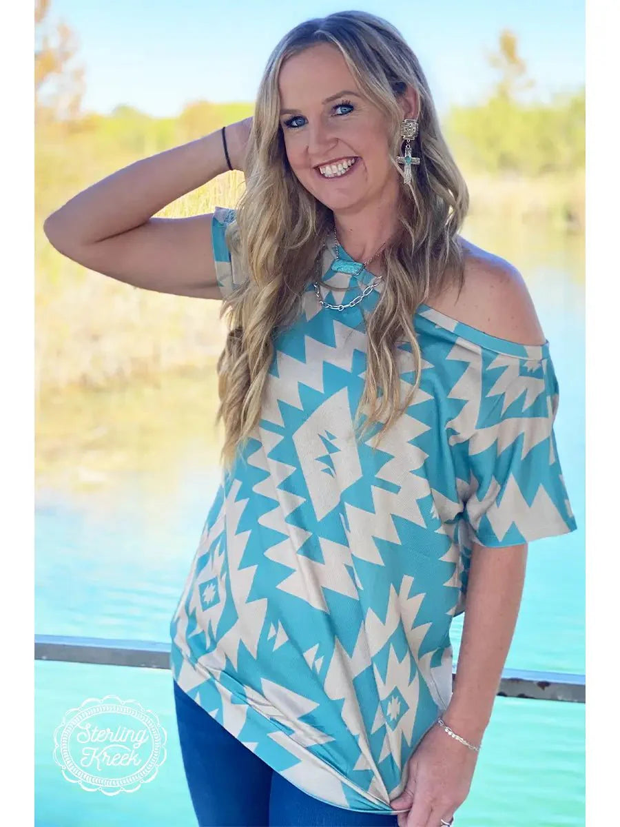 Turquoise Knit Top - XS and Small remaining