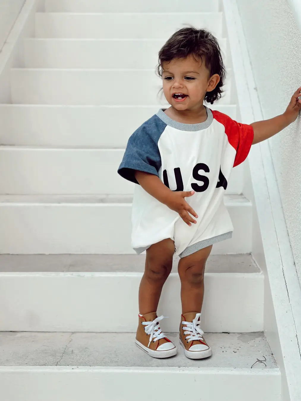 Orcas Lucille: USA Bubble Romper