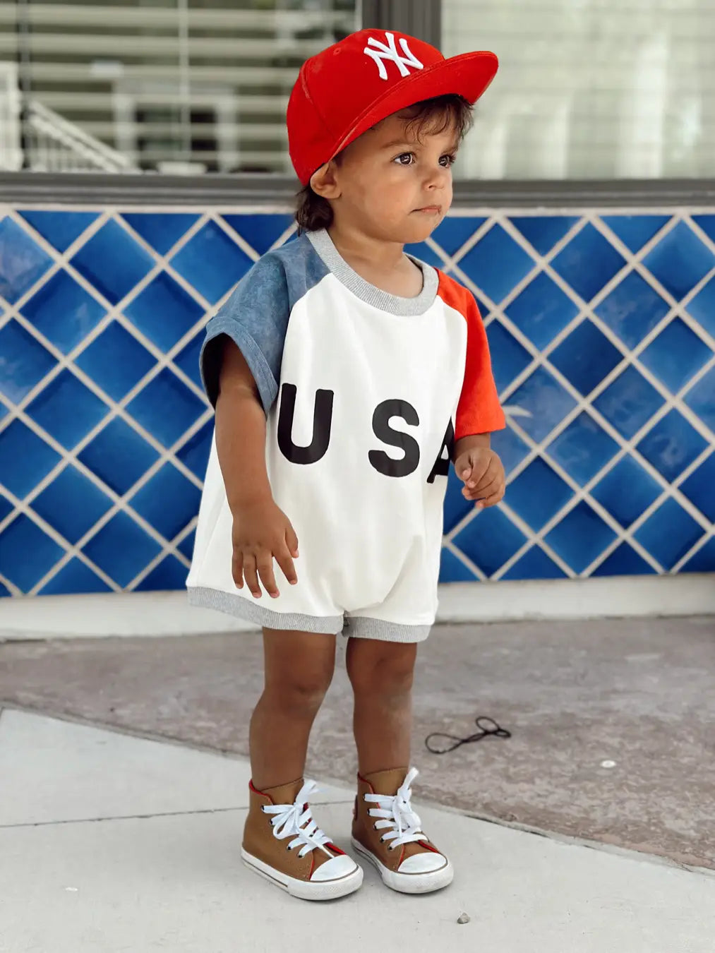 Orcas Lucille: USA Bubble Romper