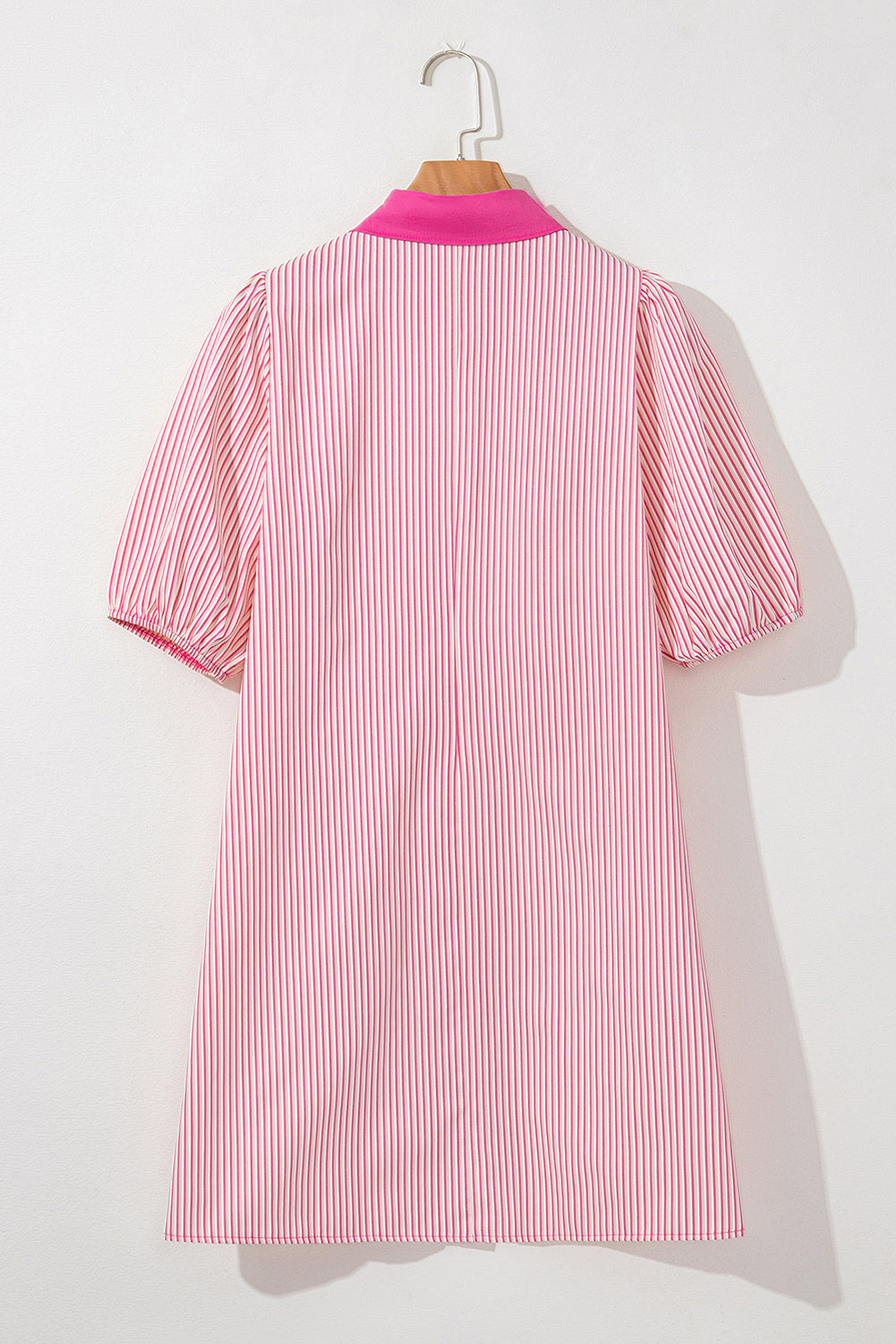 Button-Down Shirt Collar Patchwork Mini Dress