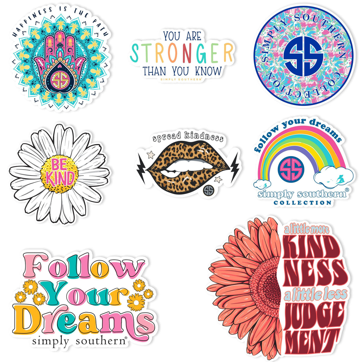 Decals 2 Pack With 6 Mini Stickers - SS - S21 - Simply Southern