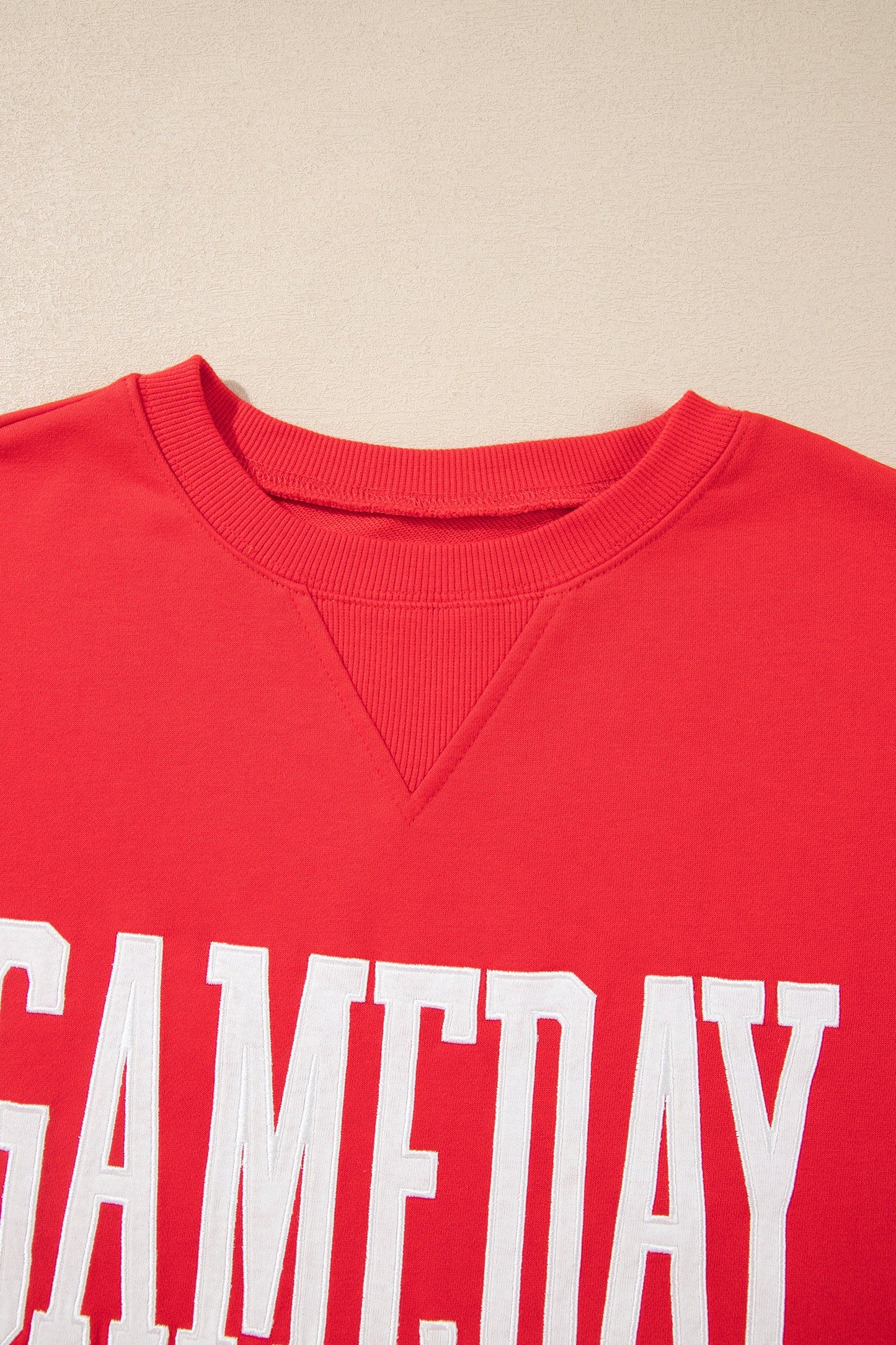GAMEDAY Embroidered Patch Pattern Sweatshirt