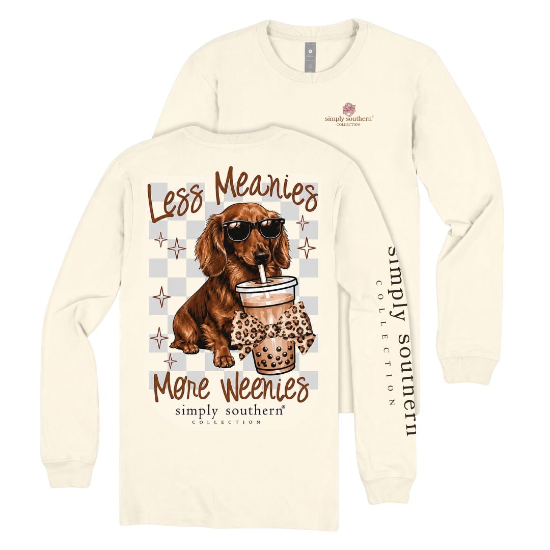 Less Meanies, More Weenies - Dachshund - Iced Coffee - SS - F26 - Adult Long Sleeve